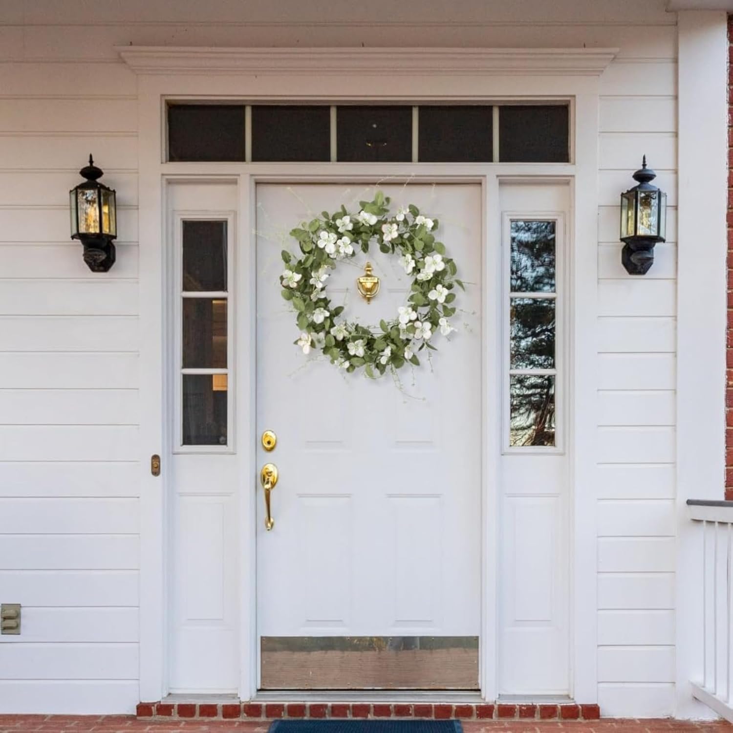 Sullivans 24 Inch White Flower Dogwood Wreath