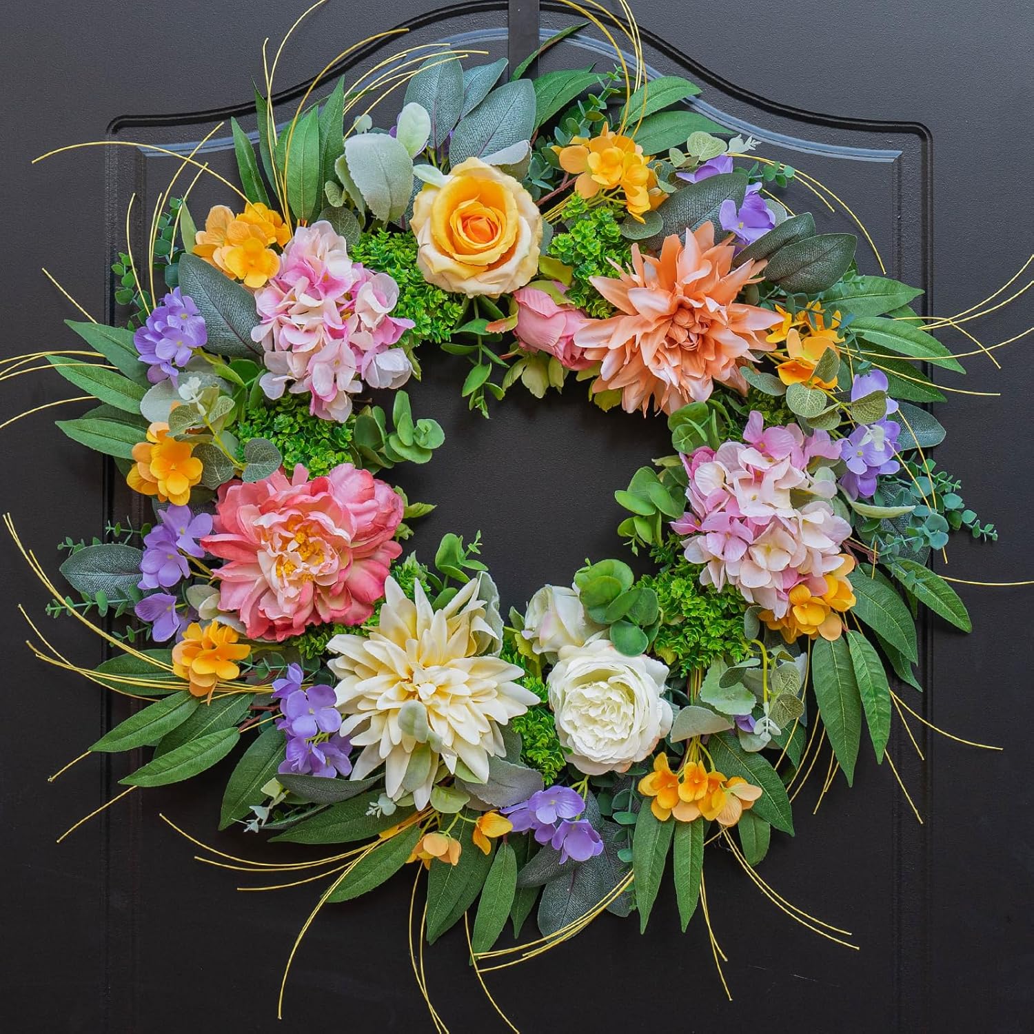 Soomeir Spring Wreath for Front Door Decor