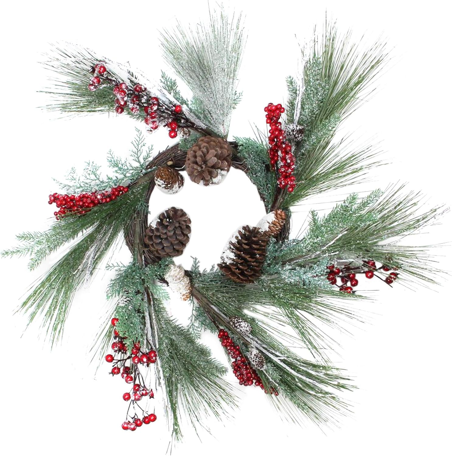 Northlight Berries Pine Cones Artificial Wreath 32 Inch