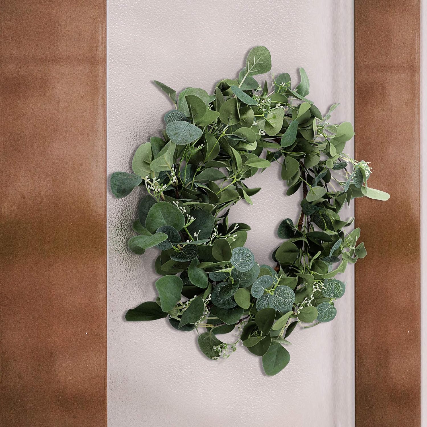 20 Inch Eucalyptus Wreath for Front Door Decor