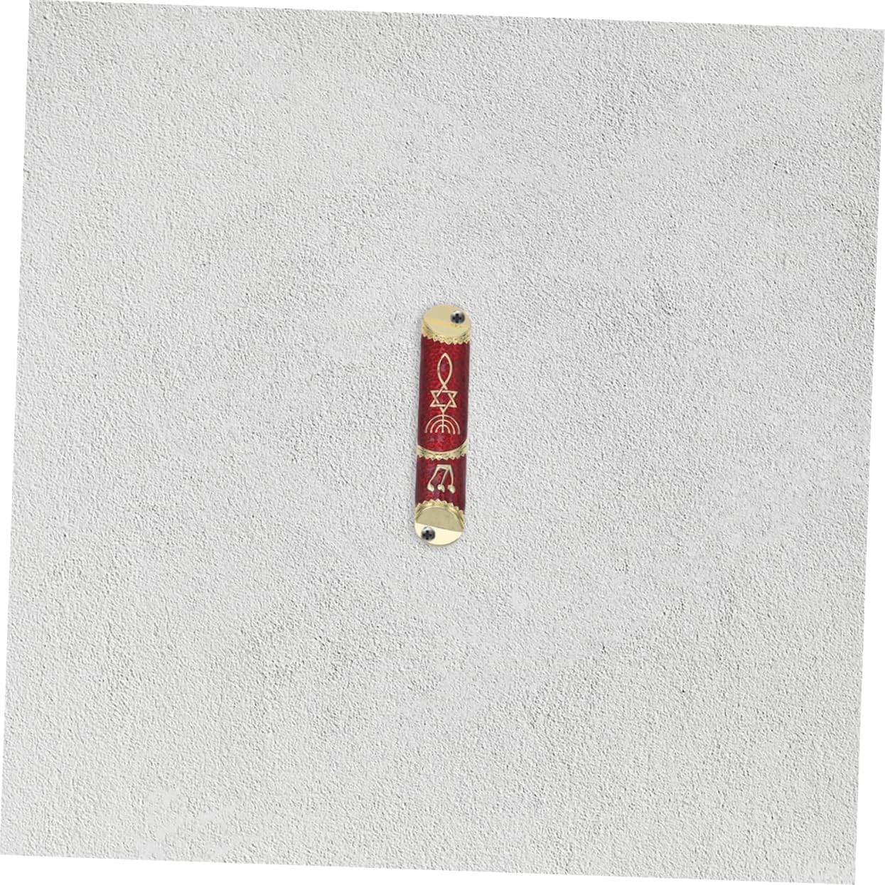 PRETYZOOM 2 Sets Elegant Metal Mezuzah with Scroll