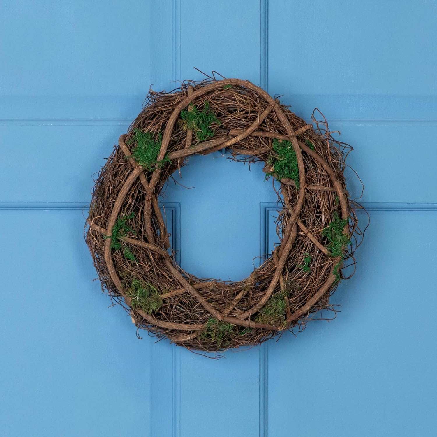 Northlight Moss and Twig Artificial Wreath 13 Inch Green Brown