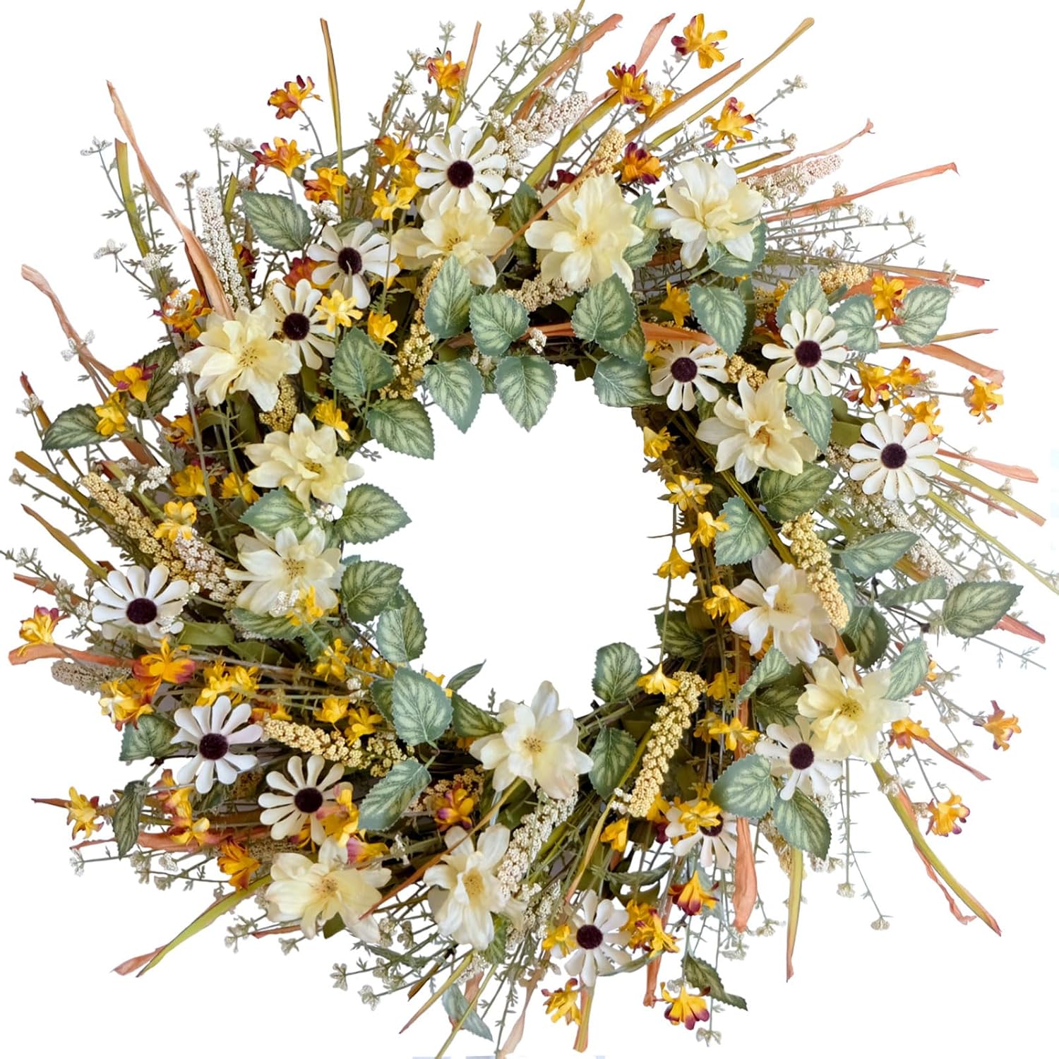 Idyllic 20 Inch Spring Summer Front Door Wreath