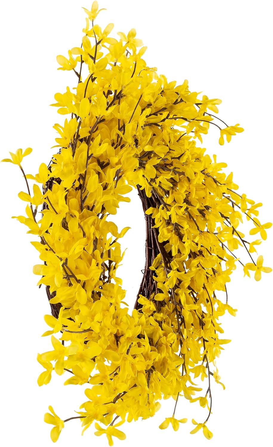Yellow Forsythia Wreath - 24 Inch Artificial Spring Decor