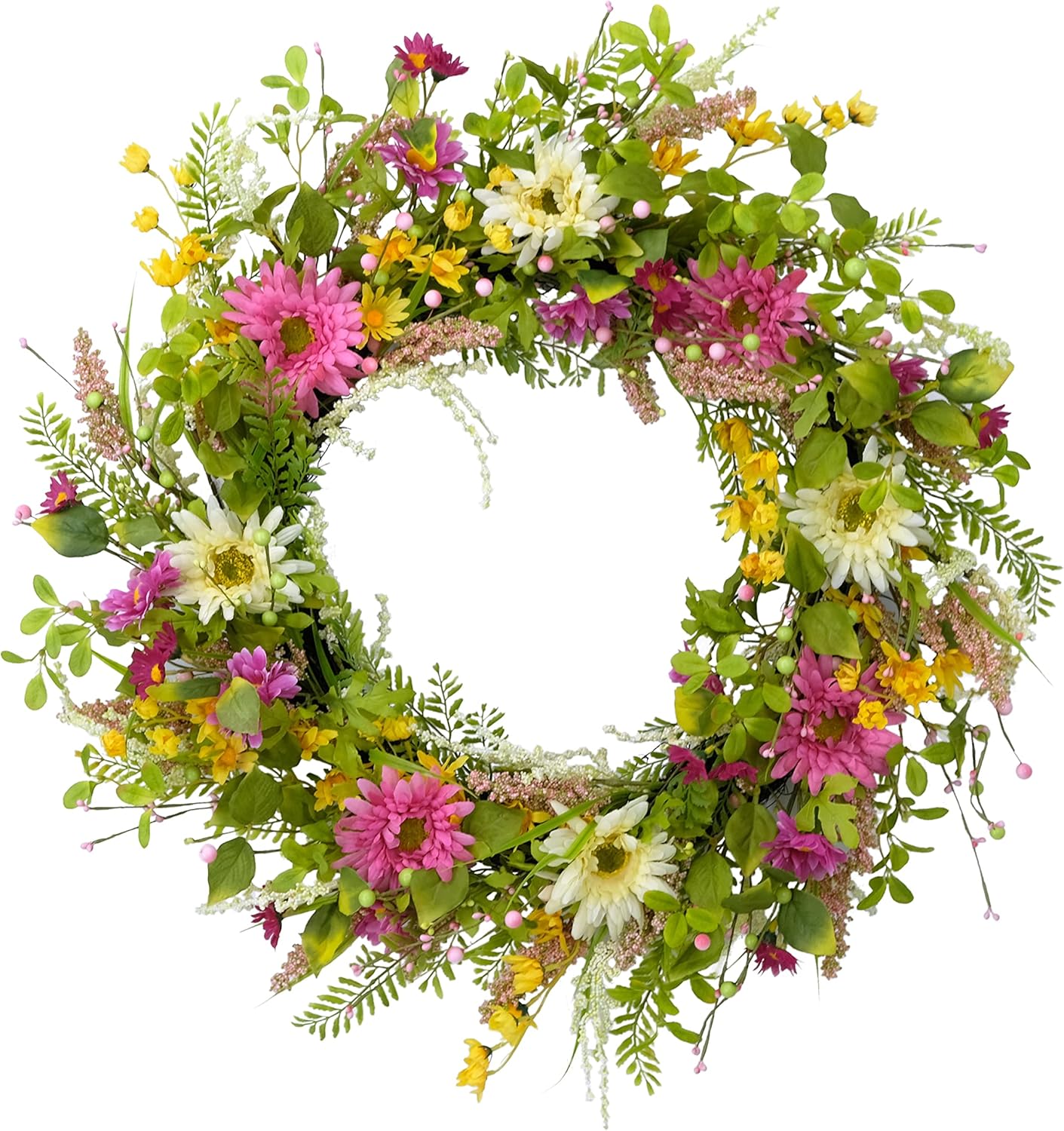 Puleo International 28 Inch Artificial Floral Spring Door Wreath