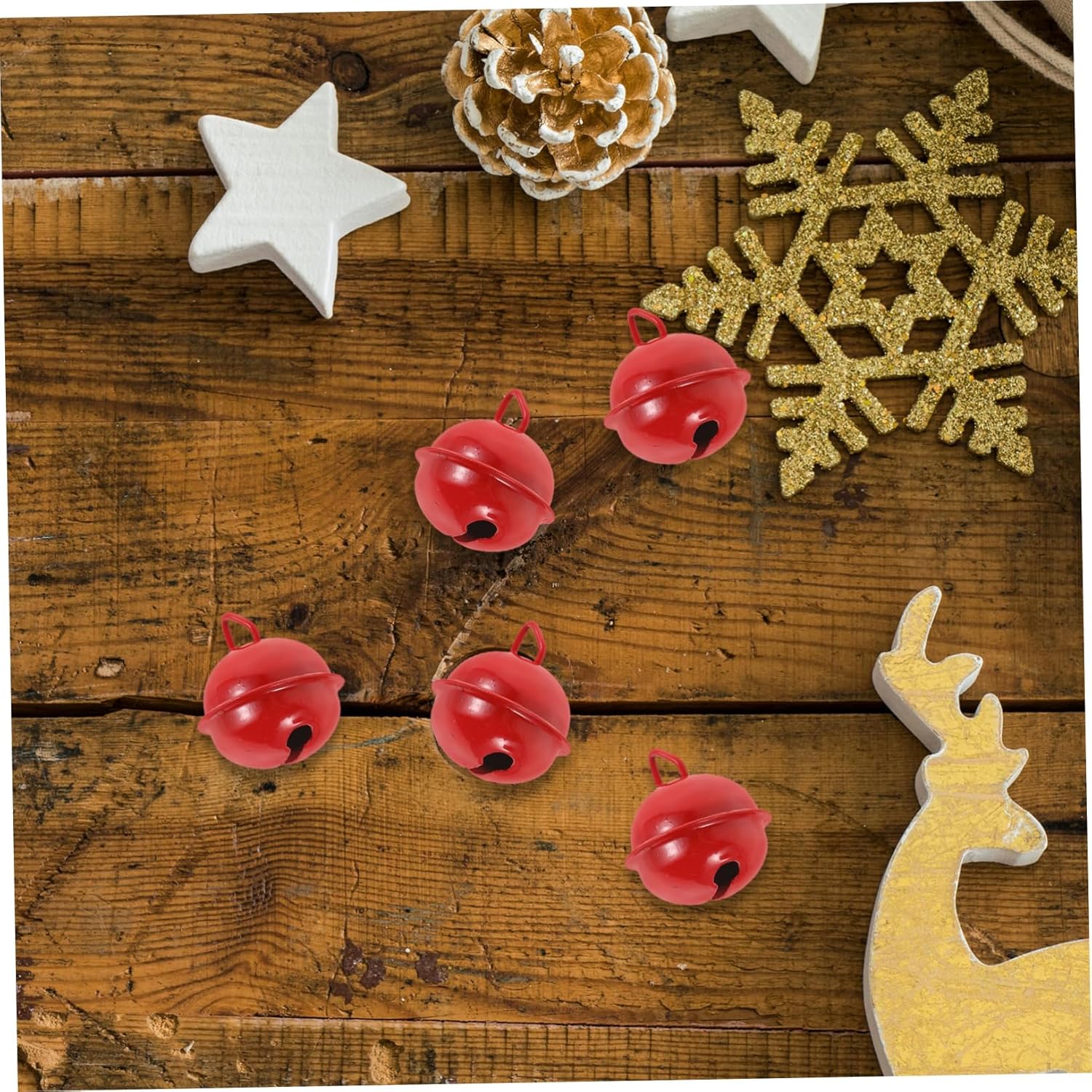 ABOOFAN 100pcs Christmas Small Bells DIY Jewelry Decorations