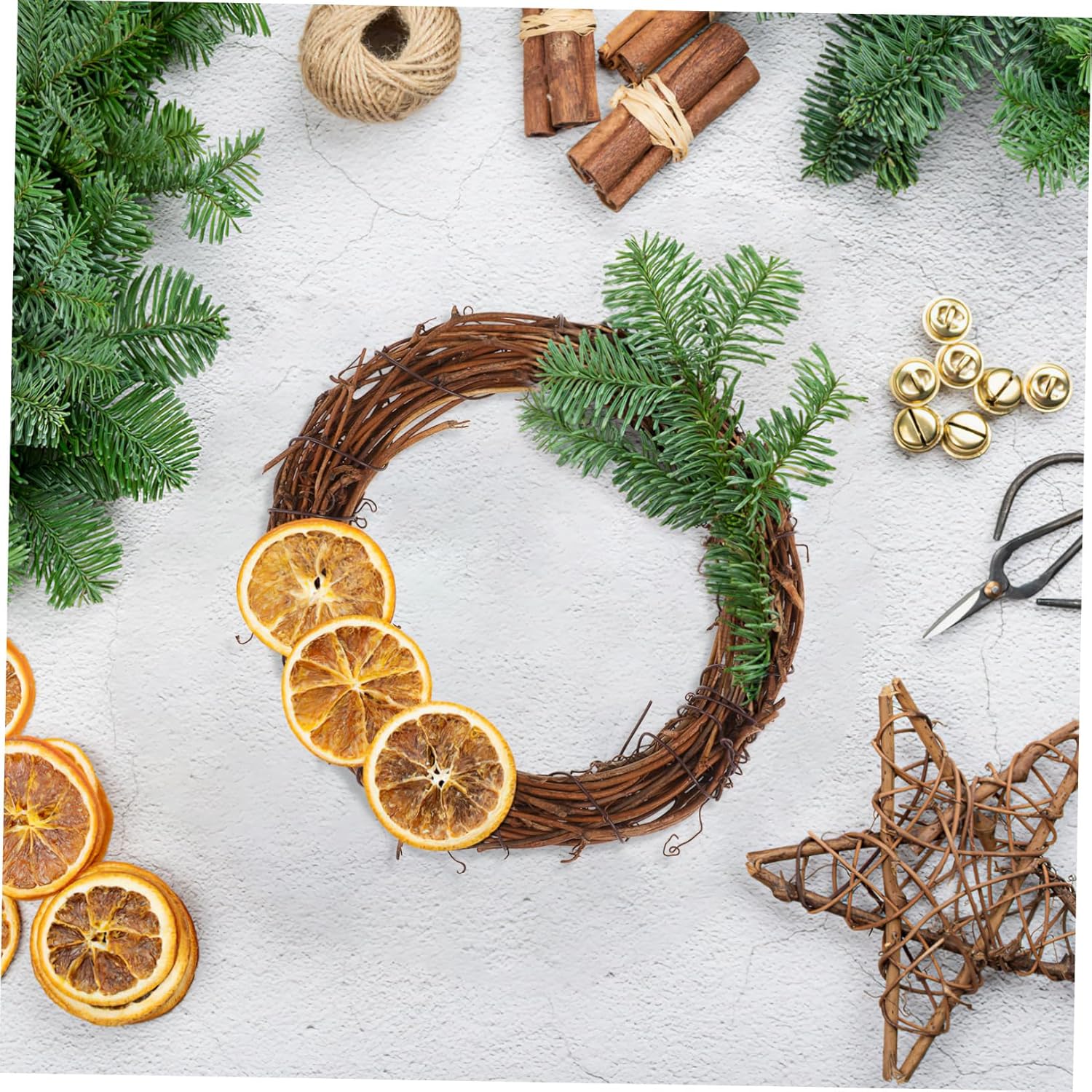 Garneck Rattan Wreath Dried Vine Garland 10pcs