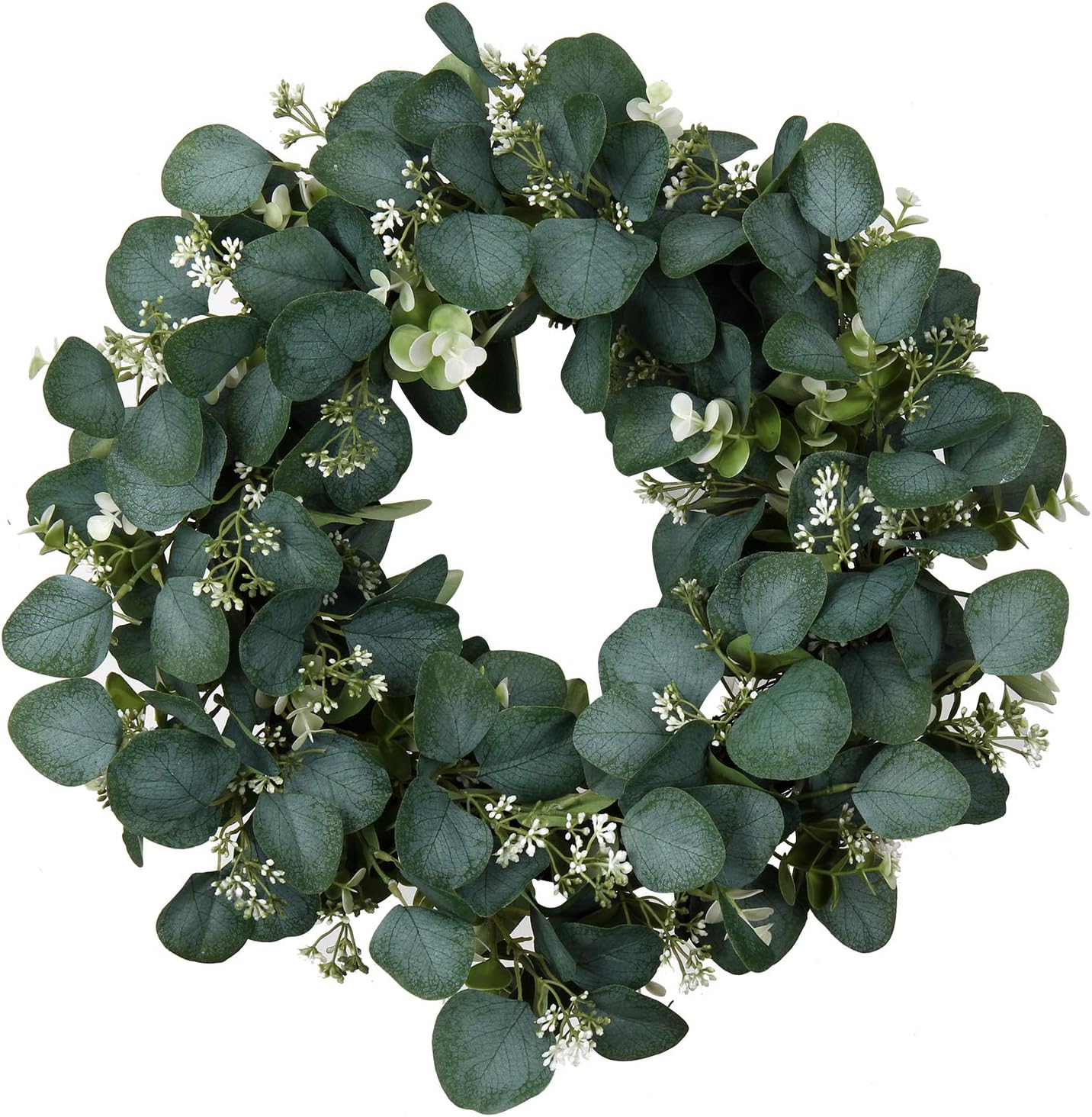 Briful 20 Inch Artificial Eucalyptus Door Wreath