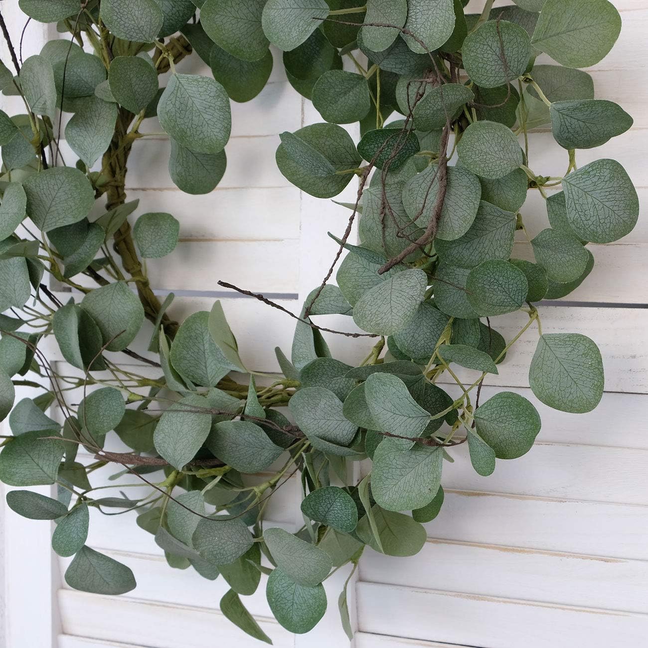 Idyllic Eucalyptus Leaves Wreath 22 Inches Front Door Decor