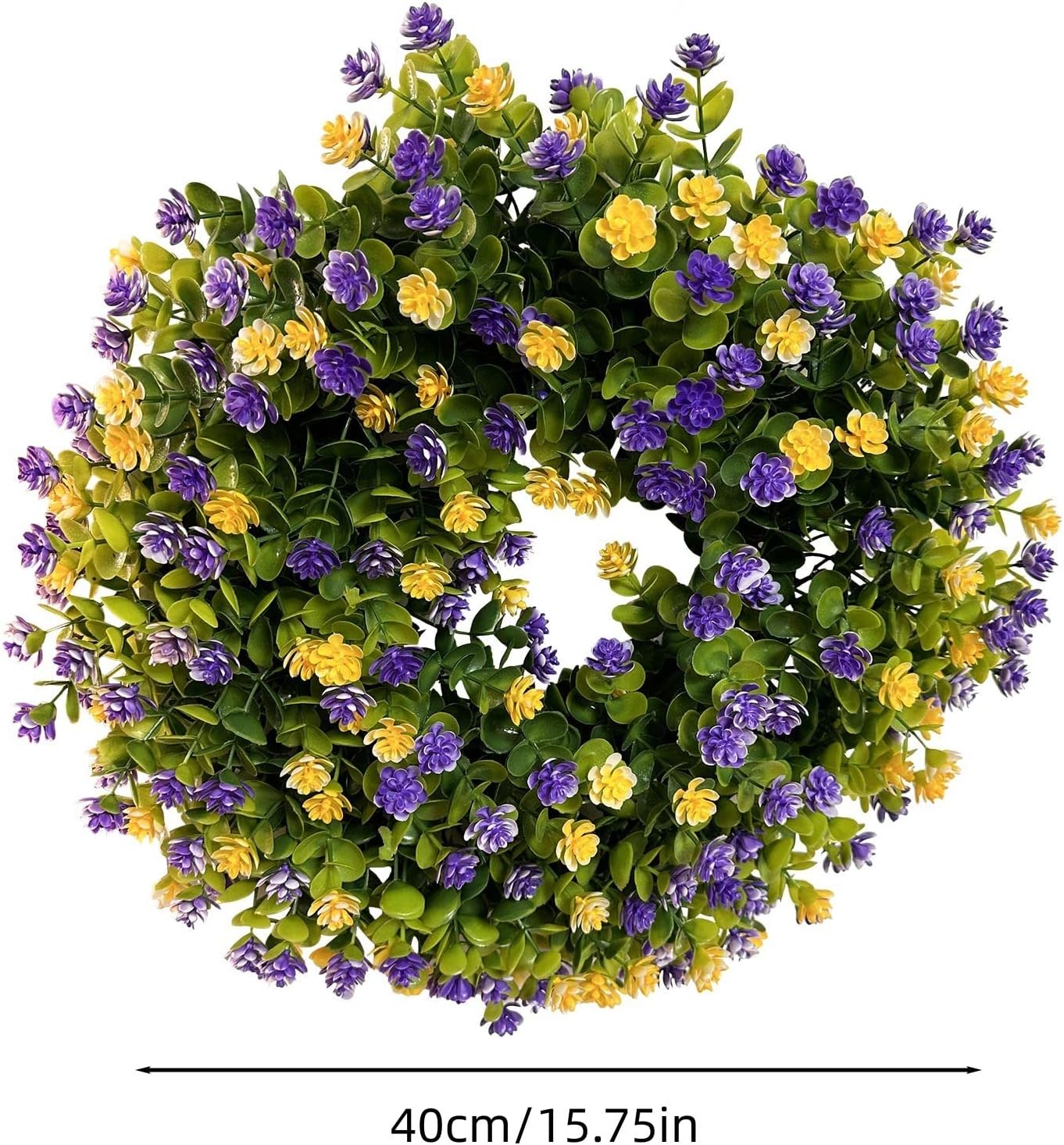 Cakina Spring Summer Purple Yellow Wreath Set