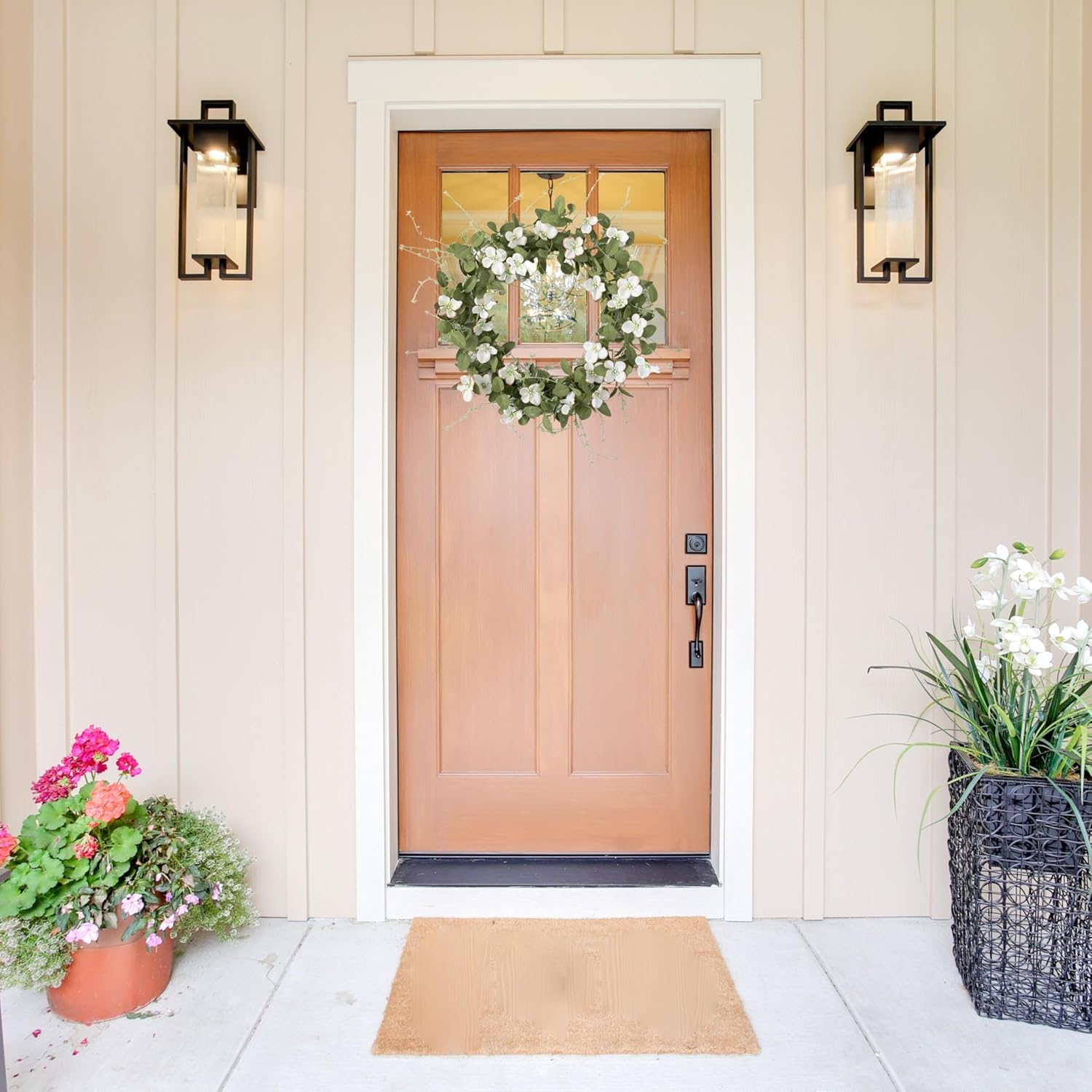 Sullivans 24 Inch White Flower Dogwood Wreath