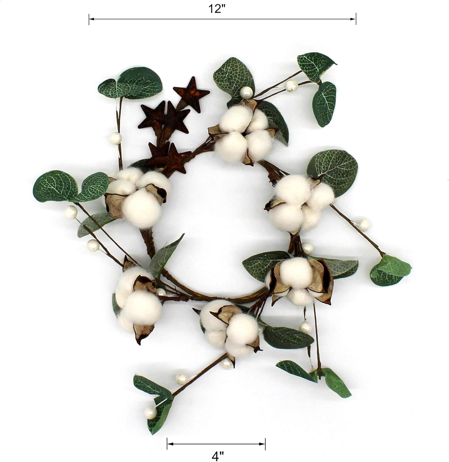Primitives Rustic Pod Wreath with Barn Stars