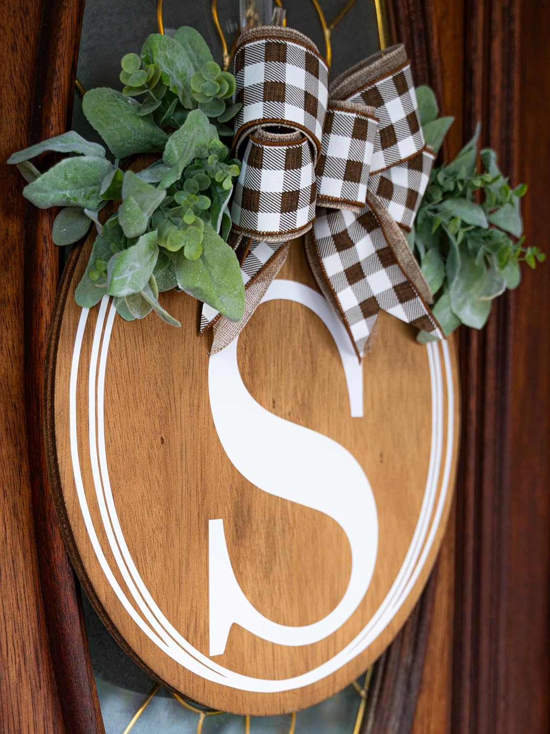 Personalized Front Door Wreath with Initial