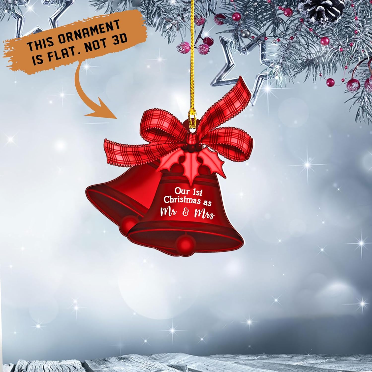 Our First Christmas Mr and Mrs Ornament Wedding Gift