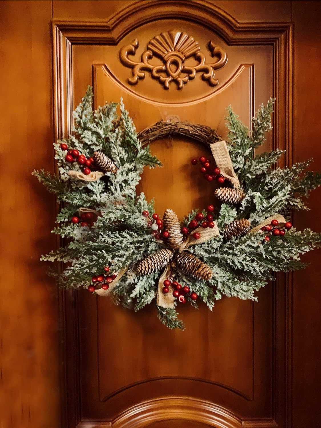 23 Christmas Wreath with Hangers 2 Pack
