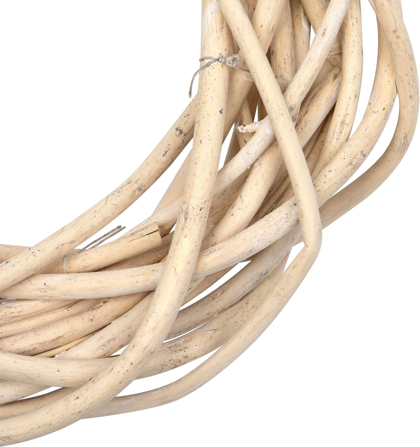 Northlight 12 Inch White Peeled Weeping Willow Artificial Spring Wreath