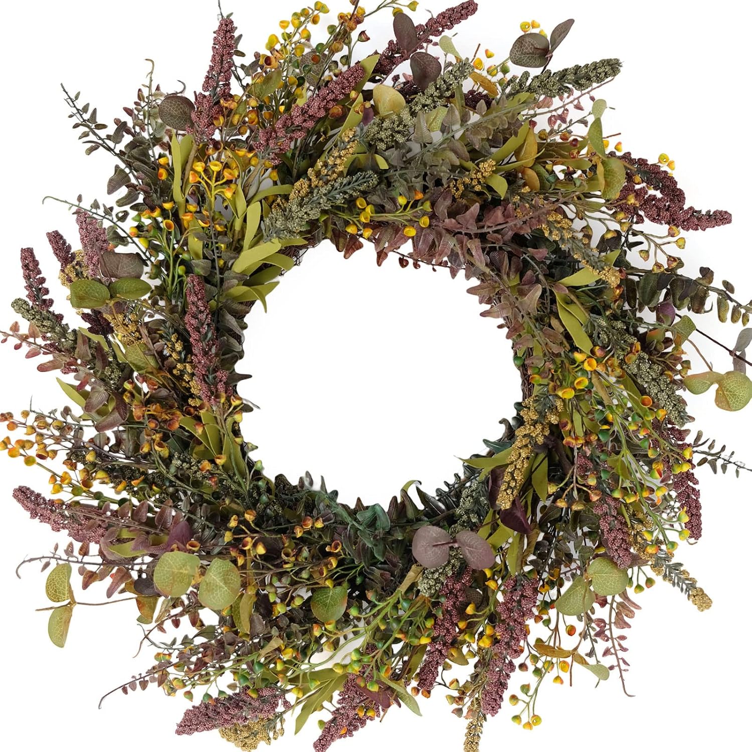 Idyllic 18 Inches Harvest Wreath - Fall Door Decor