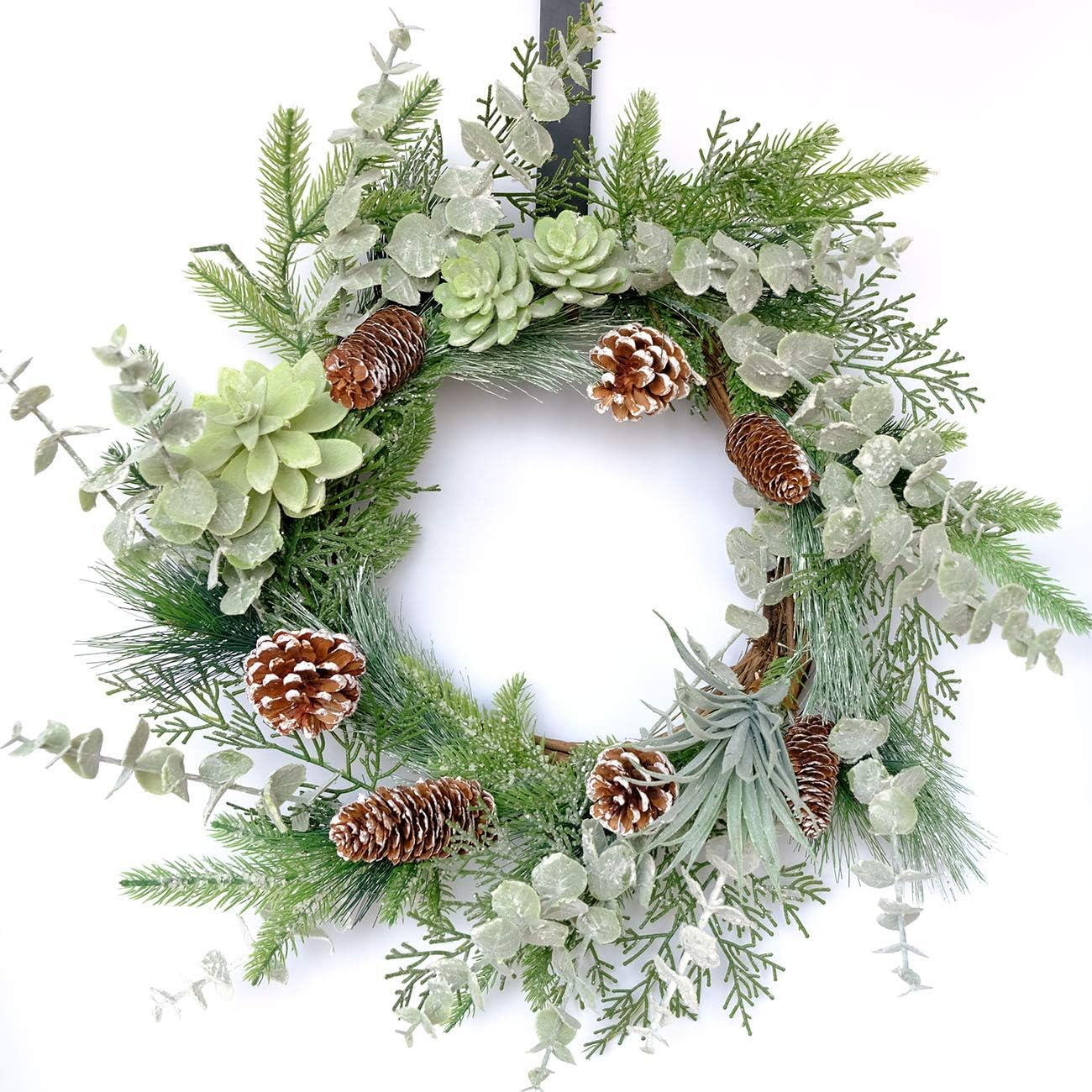 Idyllic 22 Inches Winter Wreath Indoor Door Decor