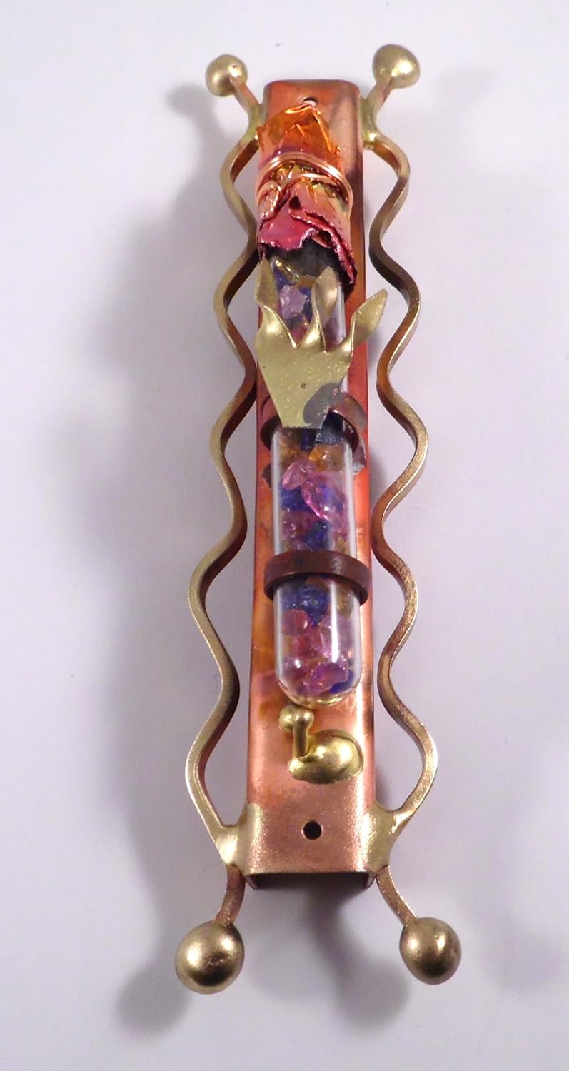 Gary Rosenthal Jewish Wedding Mezuzah Glass Scroll