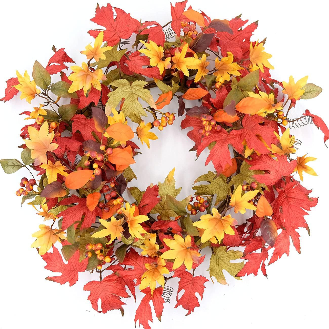 Idyllic 20 Inch Fall Wreath for Front Door