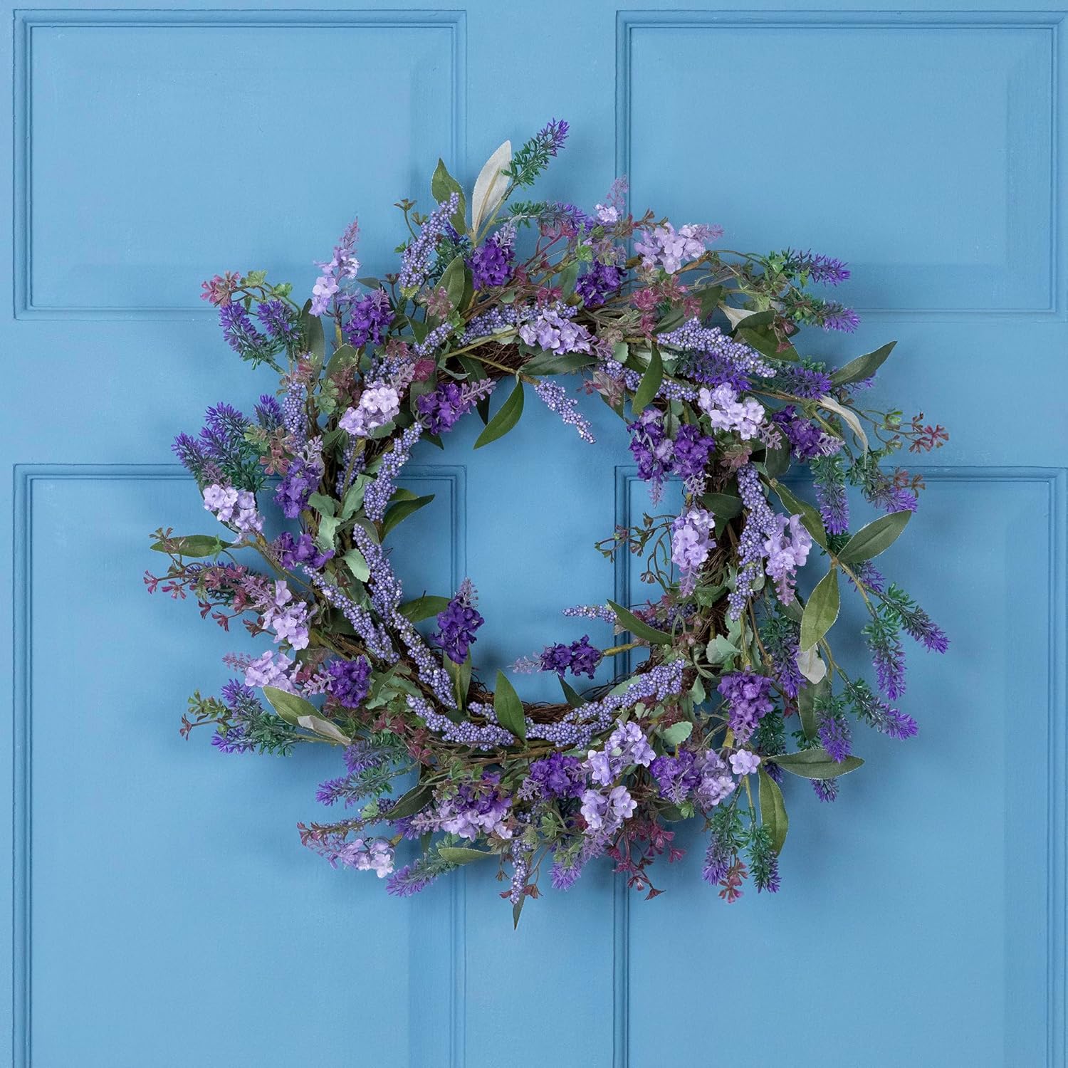 Northlight Lavender Artificial Spring Wreath - 18 Inch