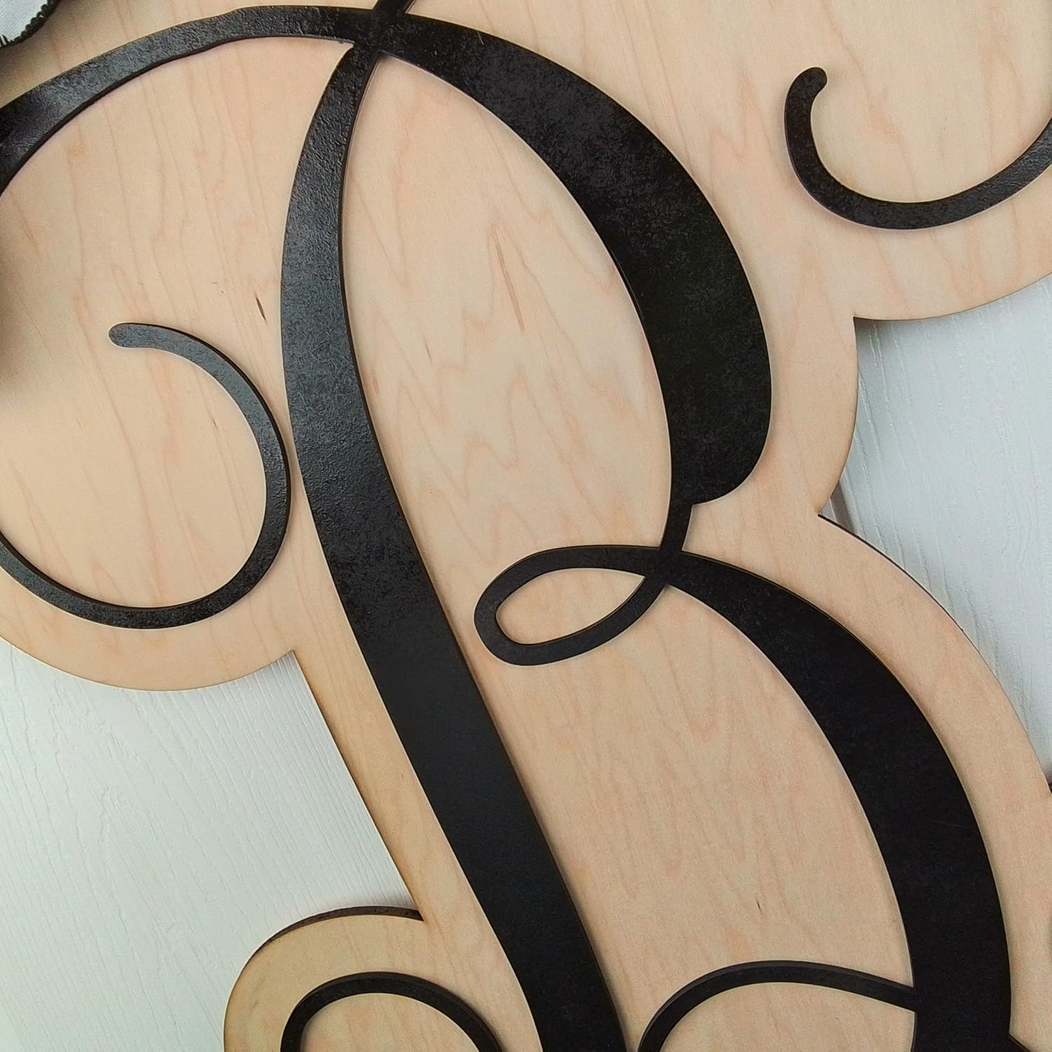 Custom Football Door Hanger with Monogram