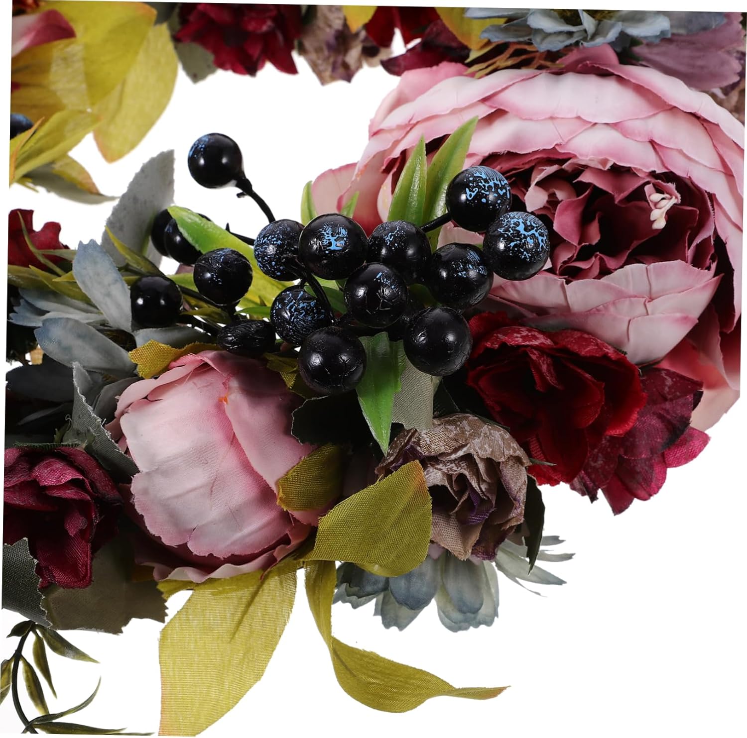 NUOBESTY Artificial Peony Wreath for Home Decor