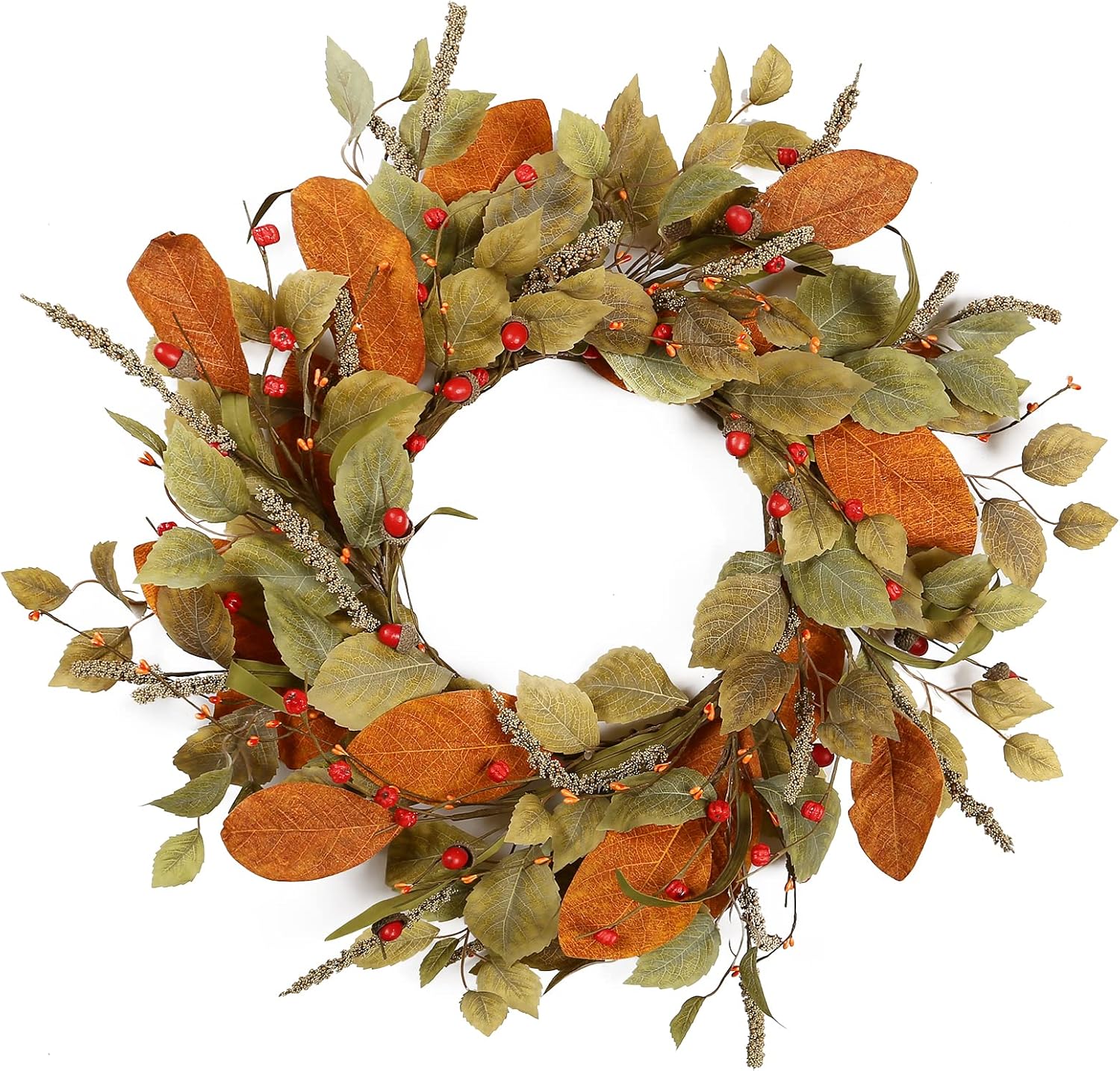 YNYLCHMX 18 Inch Fall Wreath Front Door Decor