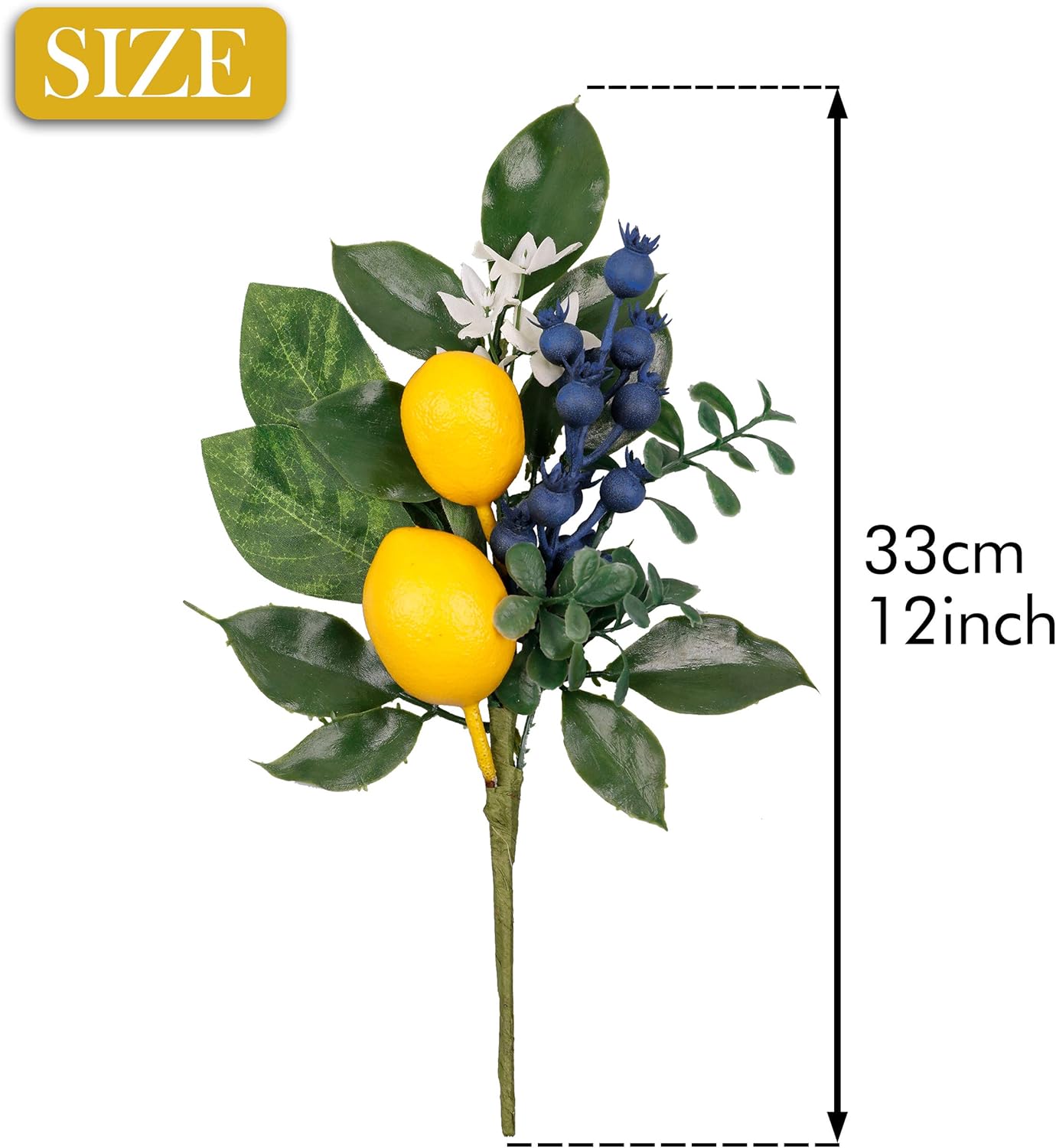 Valery Madelyn 24 Inch Summer Wreath with 6 Lemon Picks
