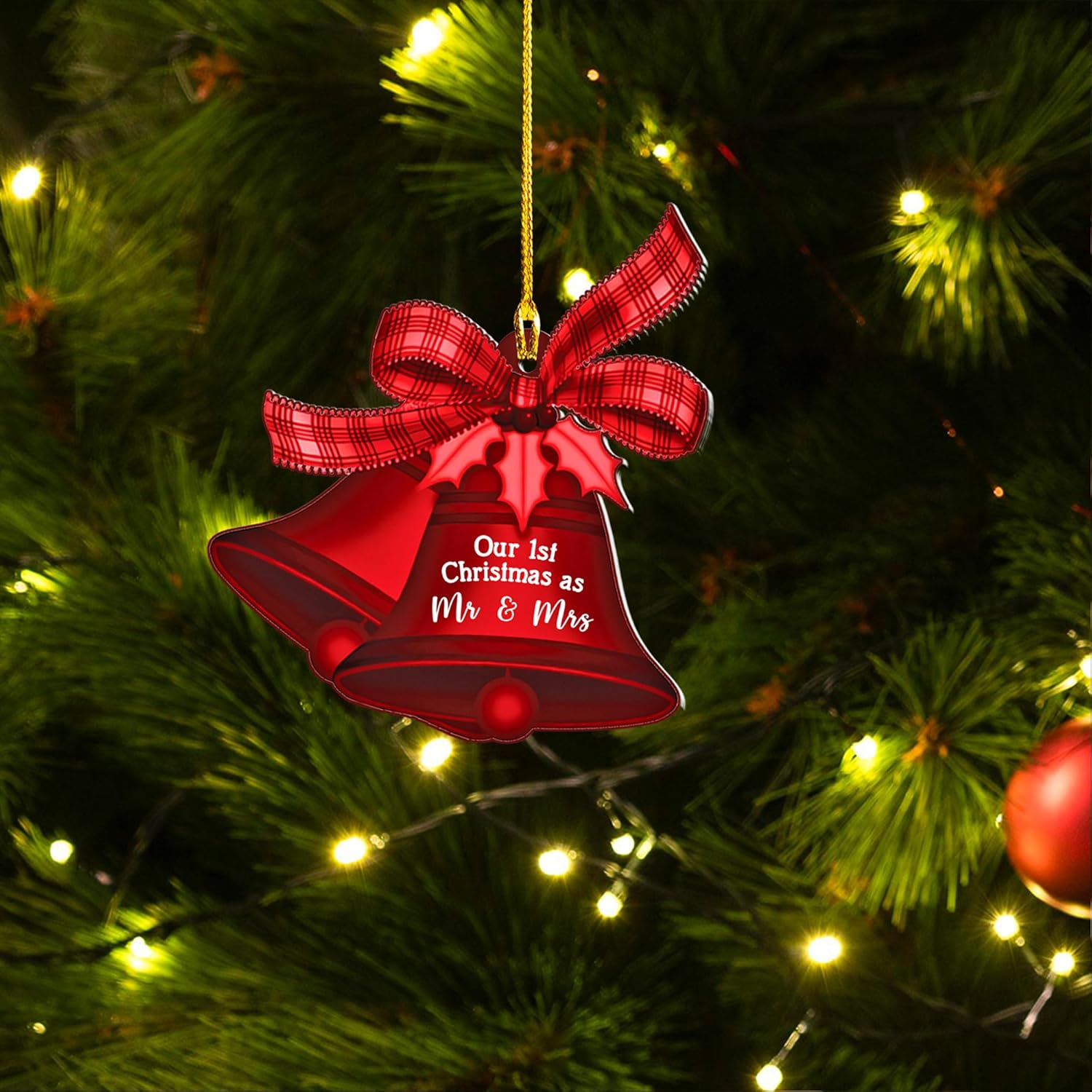 Our First Christmas Mr and Mrs Ornament Wedding Gift