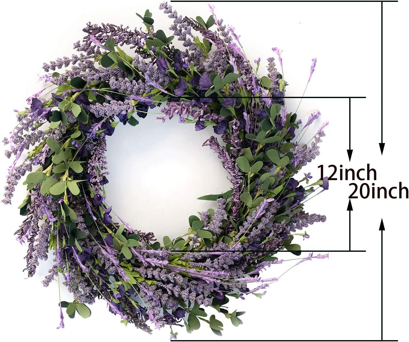 Bibelot 20 Inch Lavender Wreath Front Door Decor