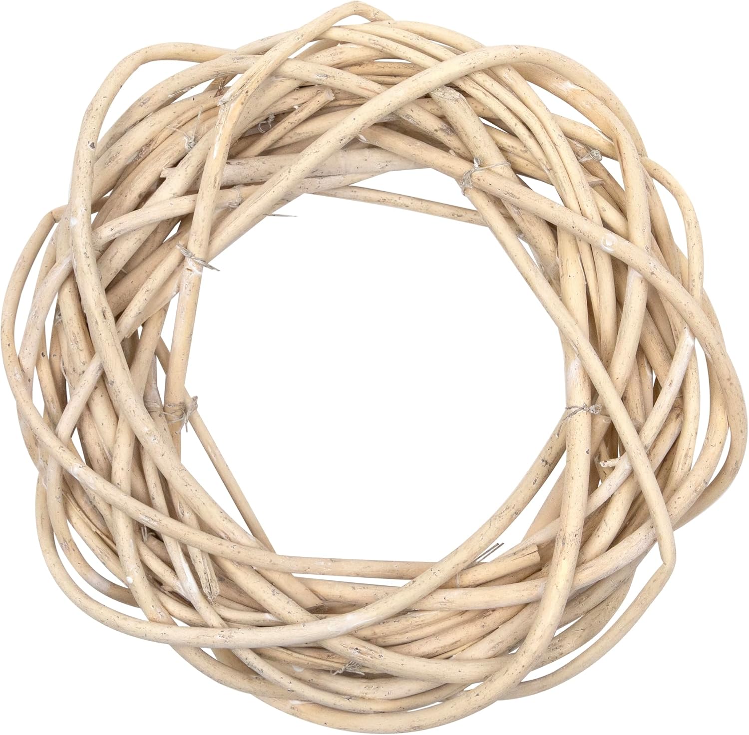 Northlight 12 Inch White Peeled Weeping Willow Artificial Spring Wreath