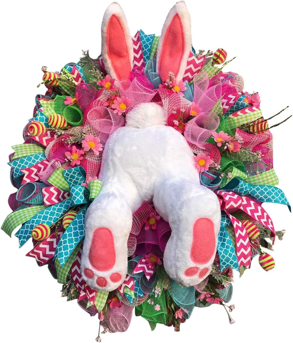 Cute Easter Bunny Wreath for Front Door and Window