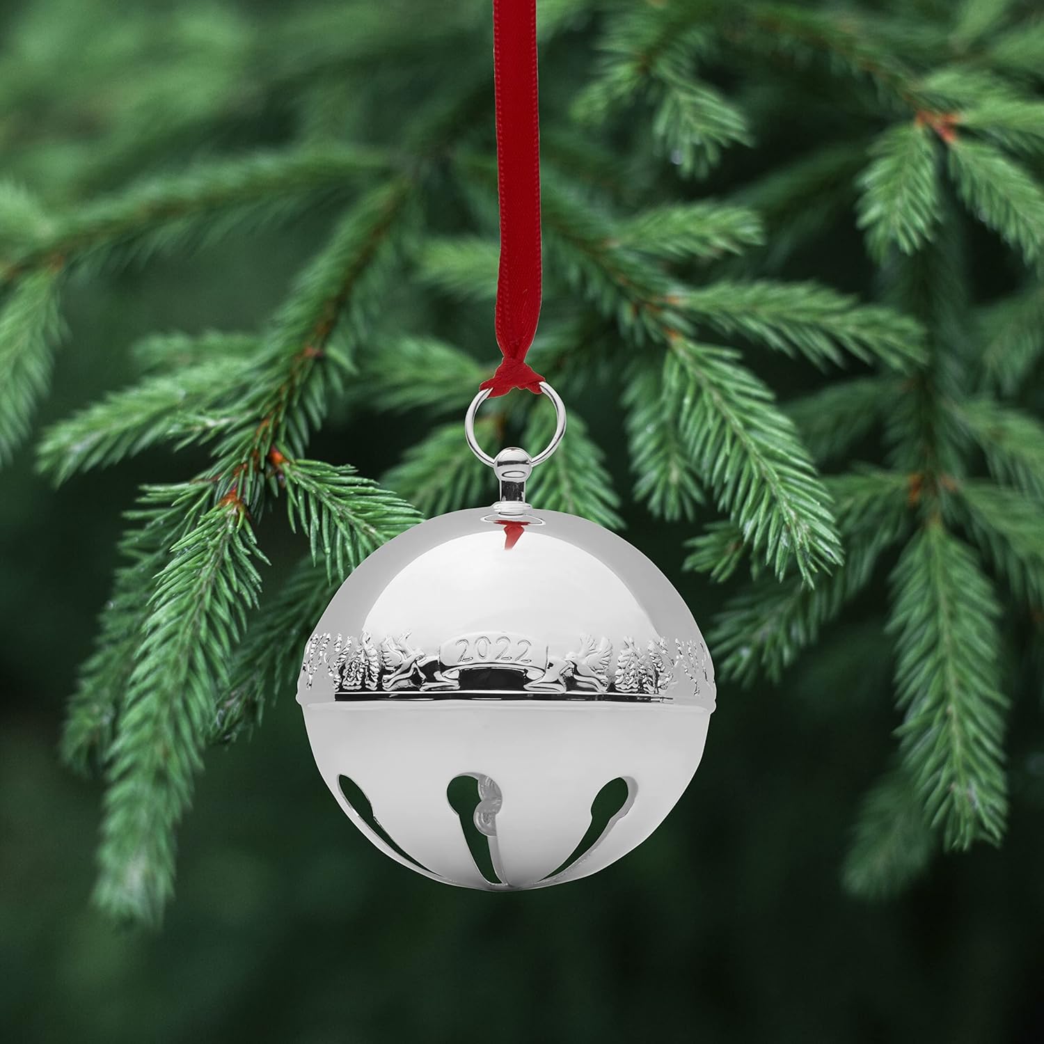 Wallace 2022 Silver Plated Sleigh Bell Christmas Ornament