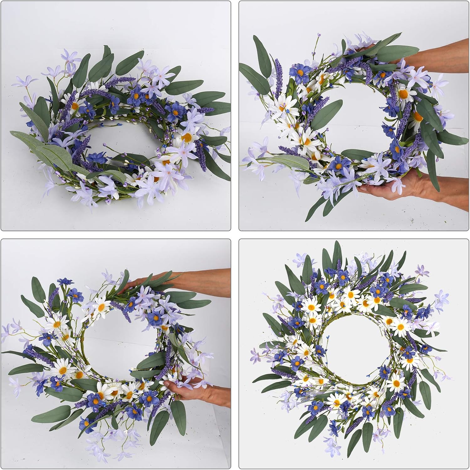 Violet Ever Garden 20 Inch Spring Wreath for Front Door