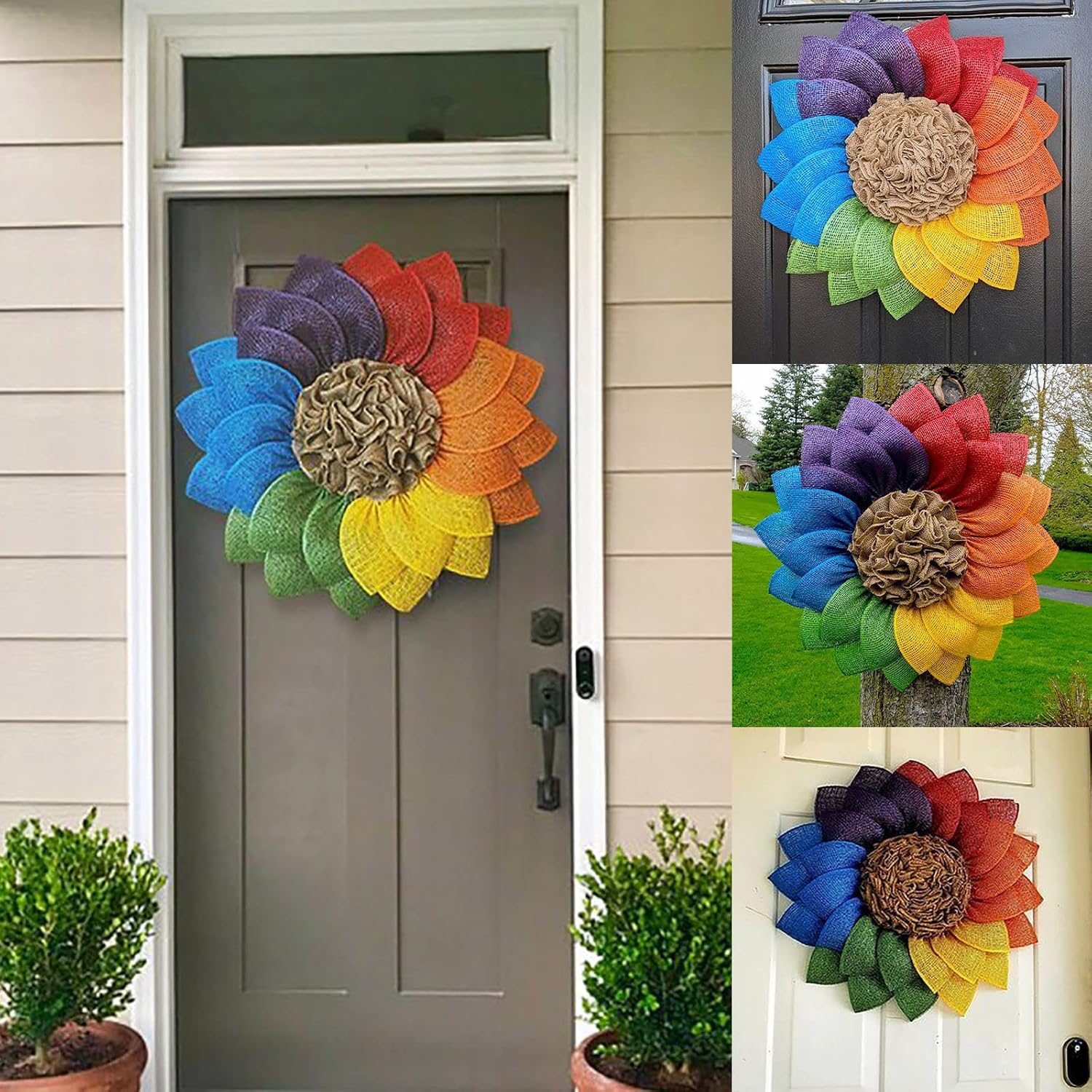 Cakina Artificial Flowers in Vase Spring Decor Wreath