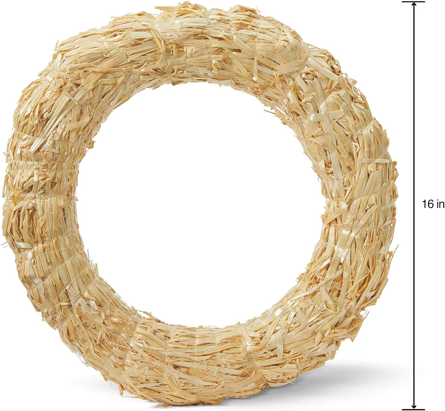 FloraCraft 3 Piece 16 Inch Straw Wreath Form Natural