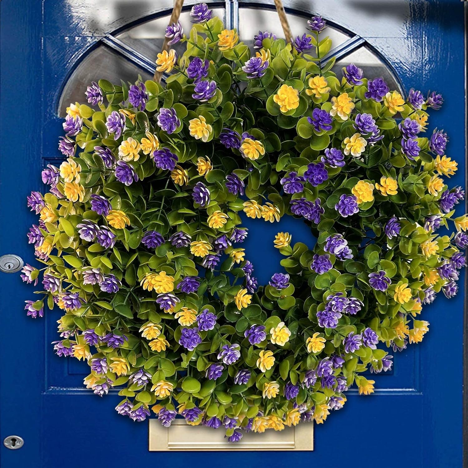 Cakina Spring Summer Purple Yellow Wreath Set