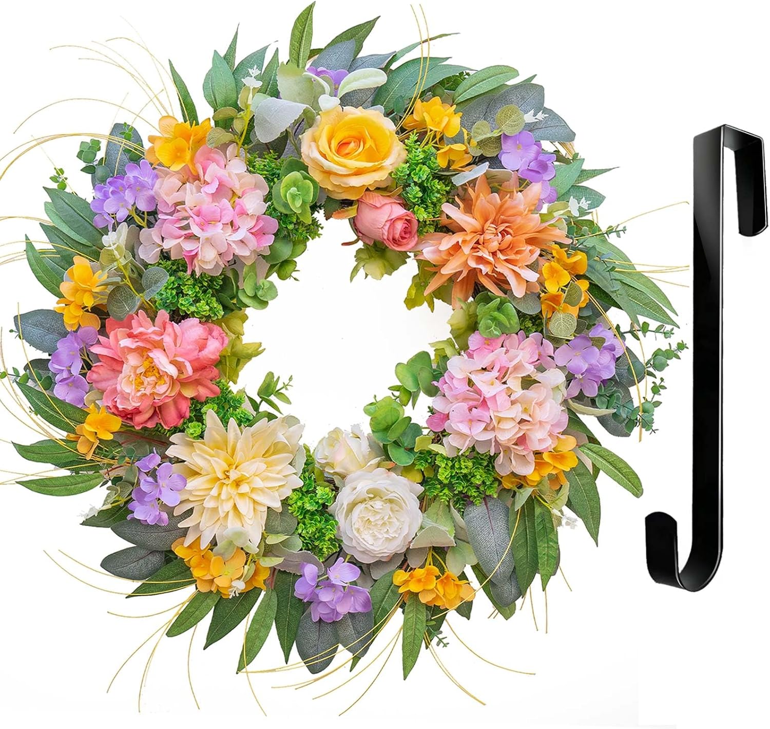 Soomeir Spring Wreath for Front Door Decor