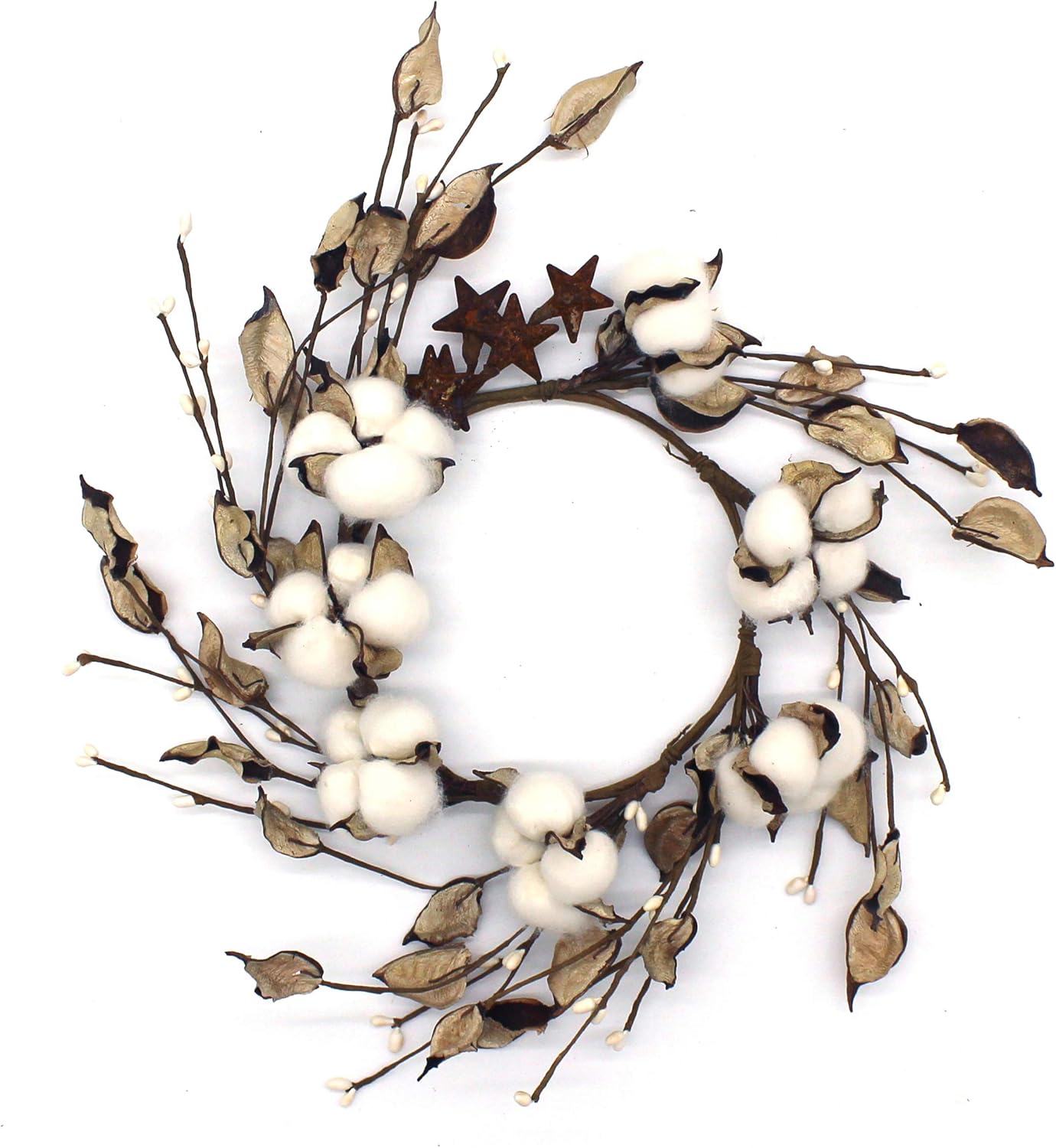 CVHOMEDECO Primitives Rustic Pod Wreath 14-Inch