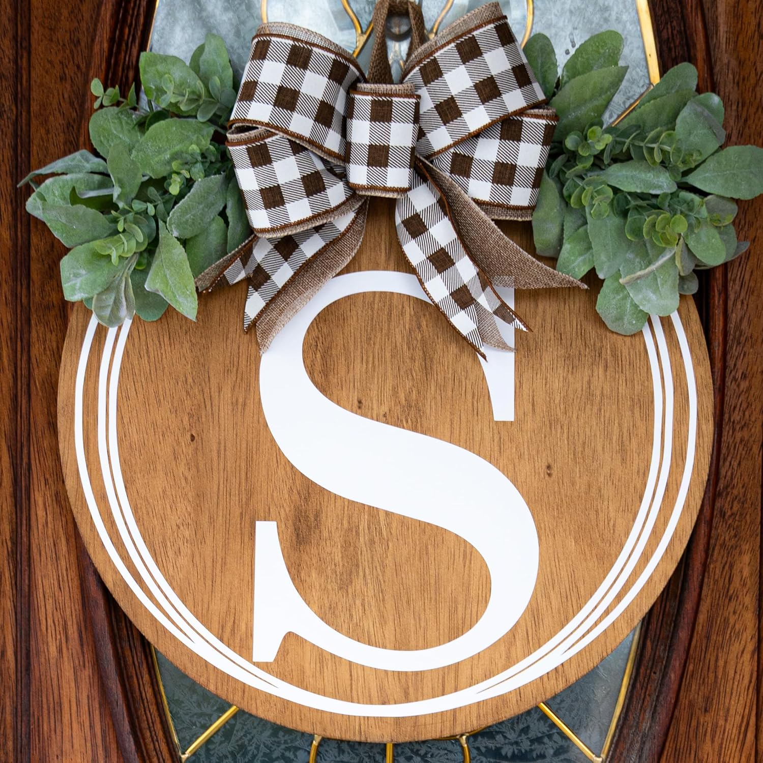 Personalized Front Door Wreath with Initial