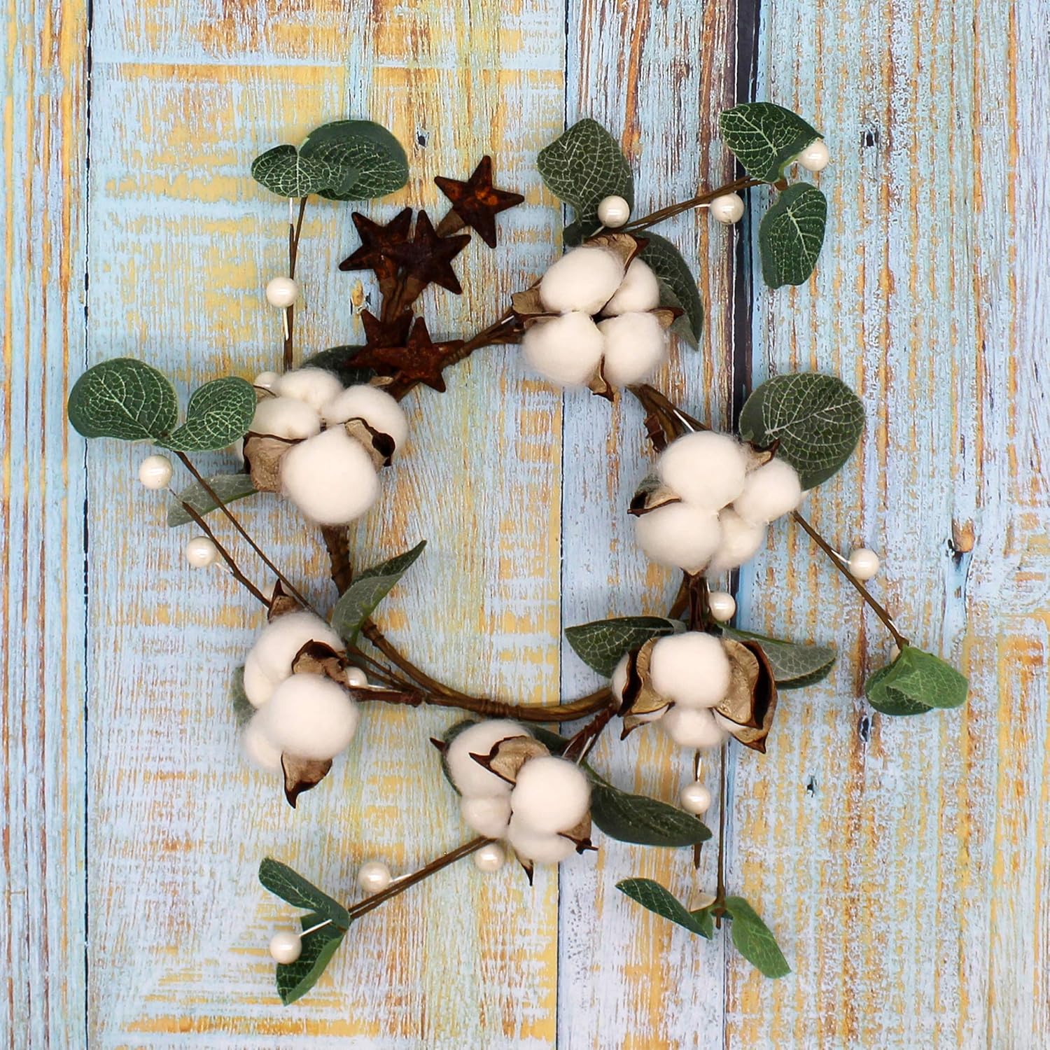 Primitives Rustic Pod Wreath with Barn Stars