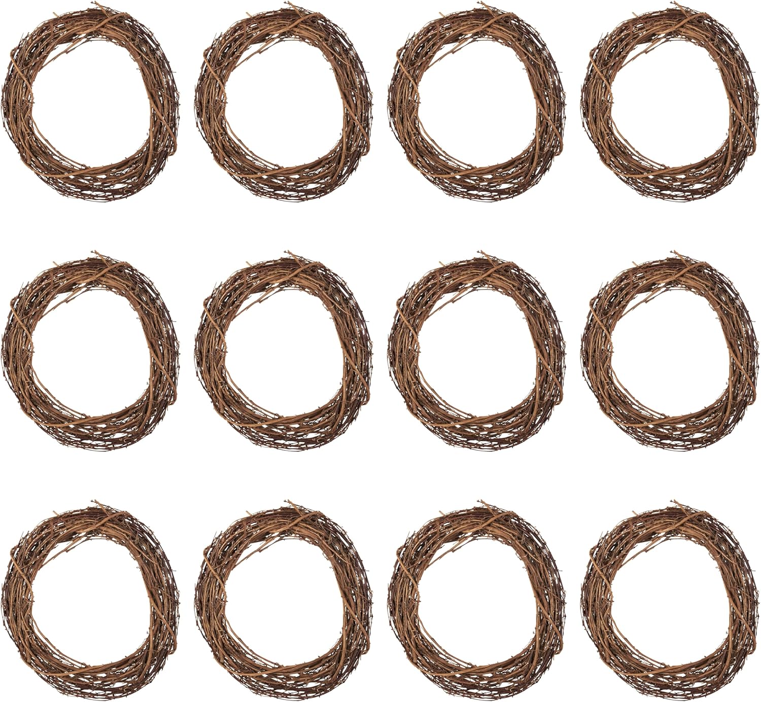 30 Inch Natural Grapevine Wreath 12 Pack