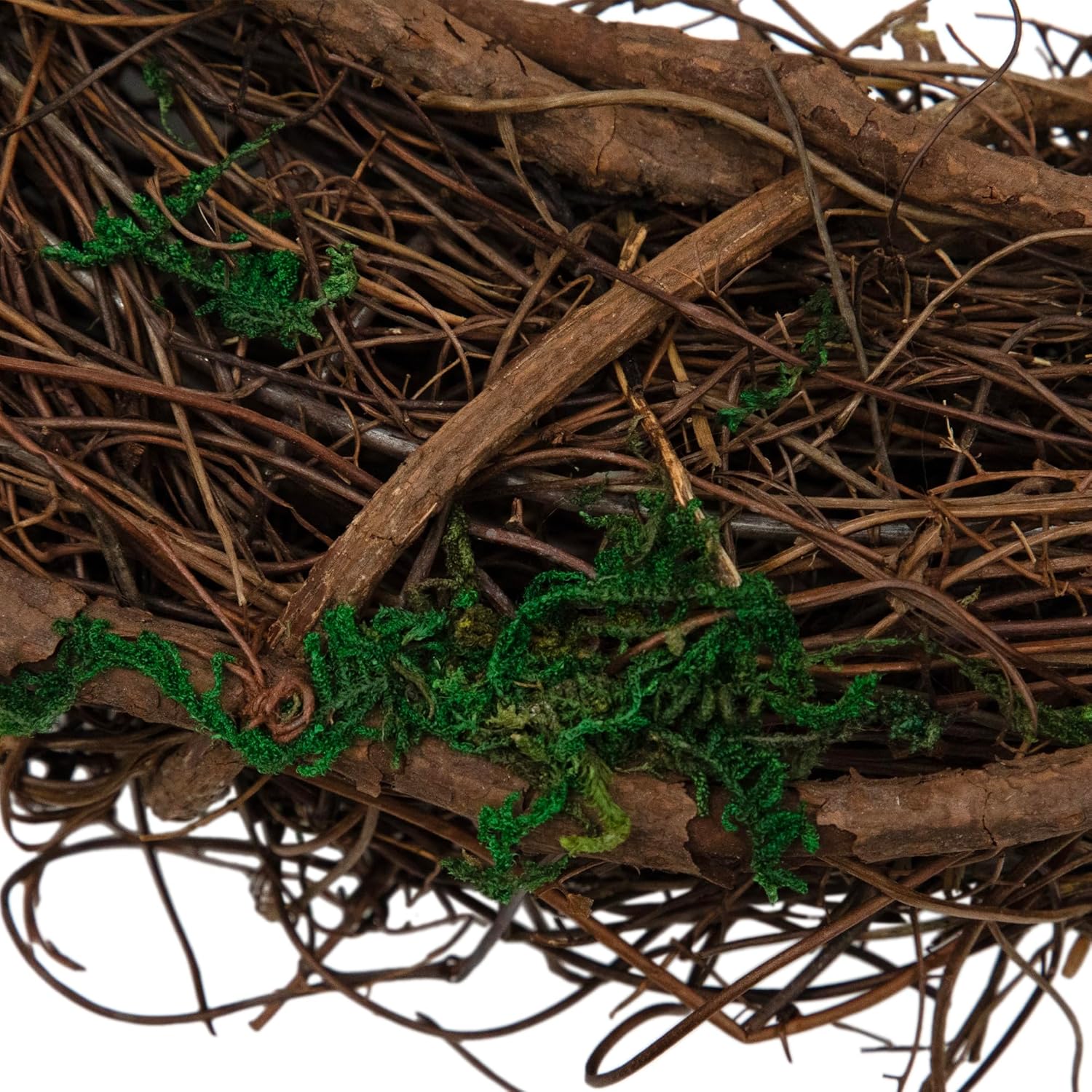 Northlight Moss and Twig Artificial Wreath 13 Inch Green Brown