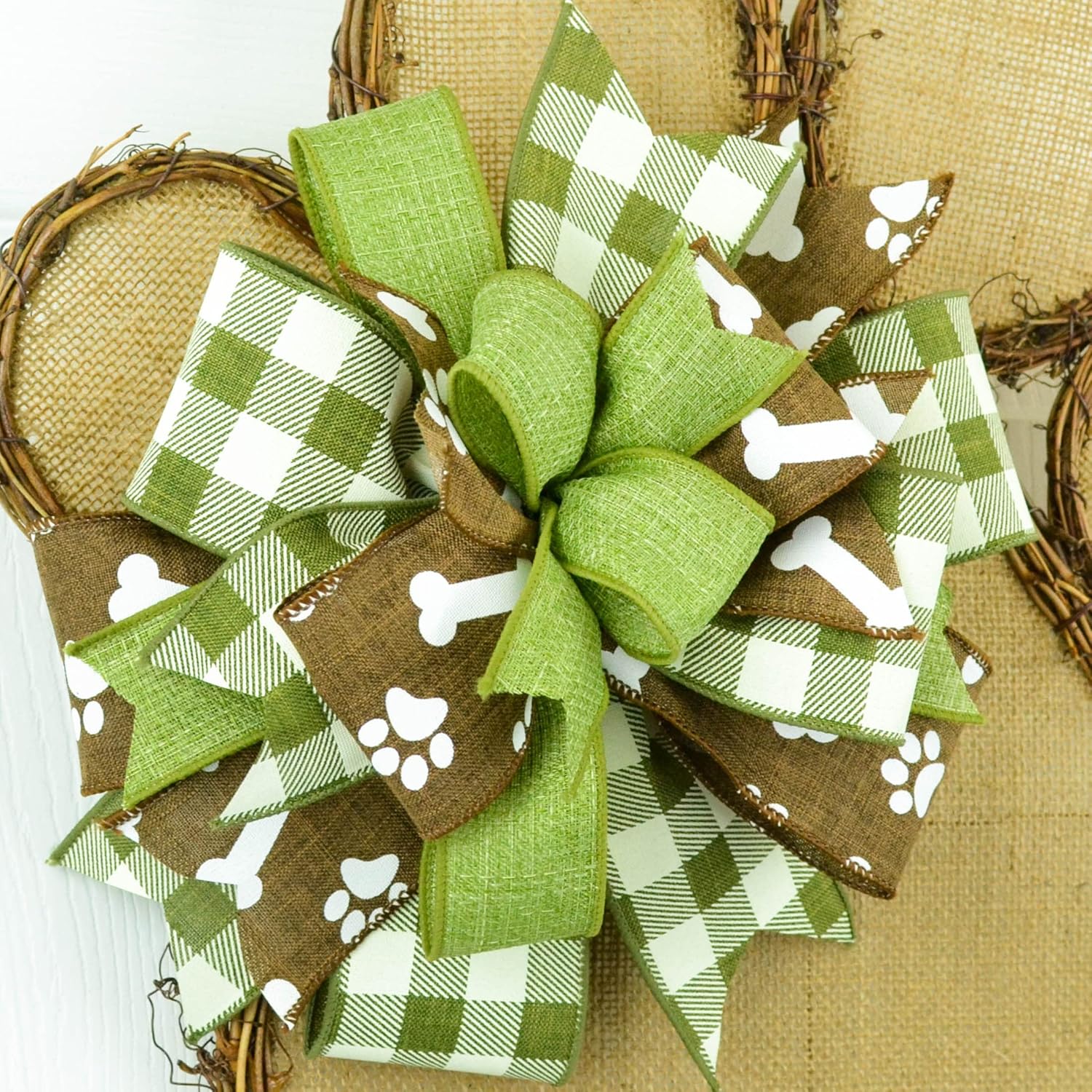 Animal Lover Dog Paw Print Grapevine Wreath