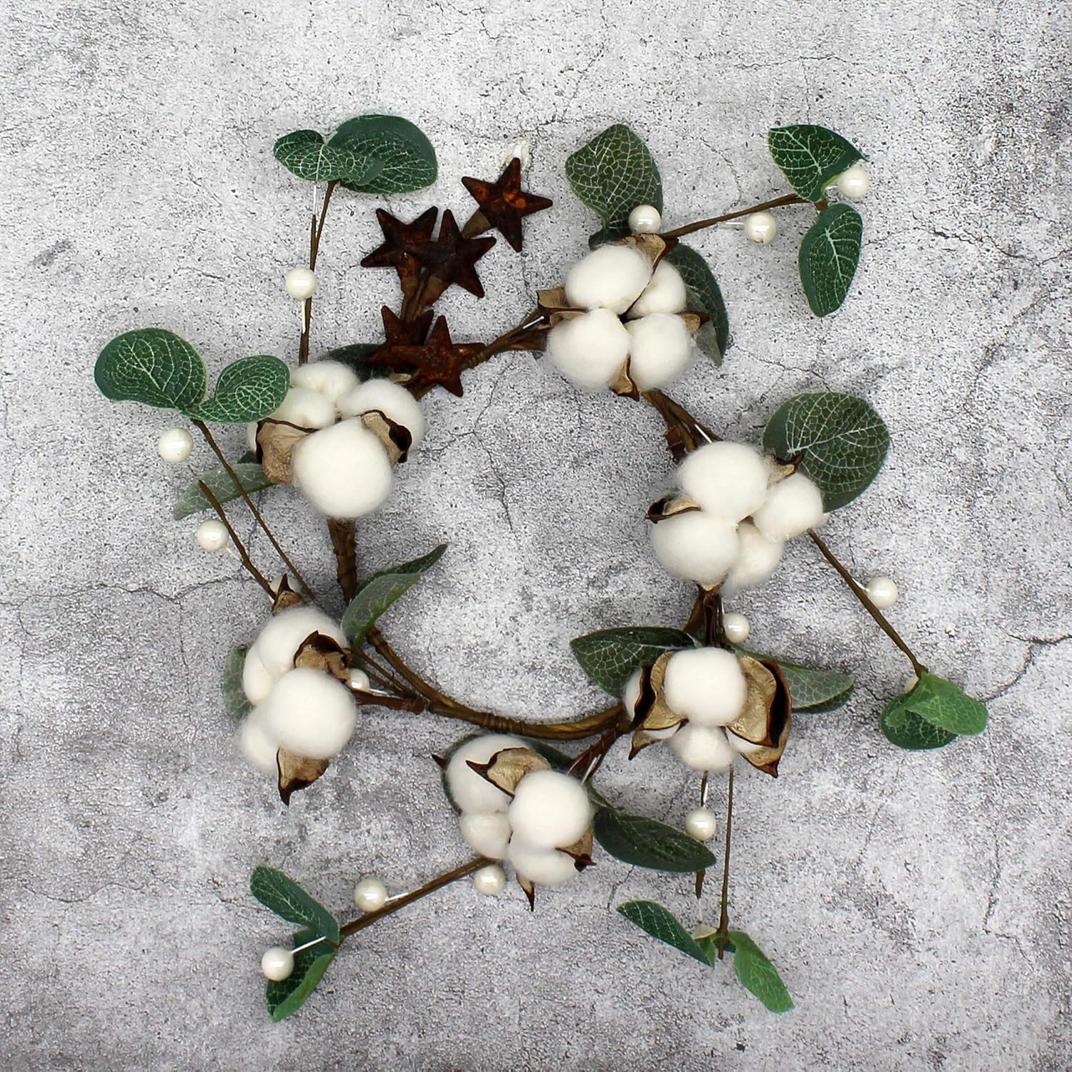 Primitives Rustic Pod Wreath with Barn Stars