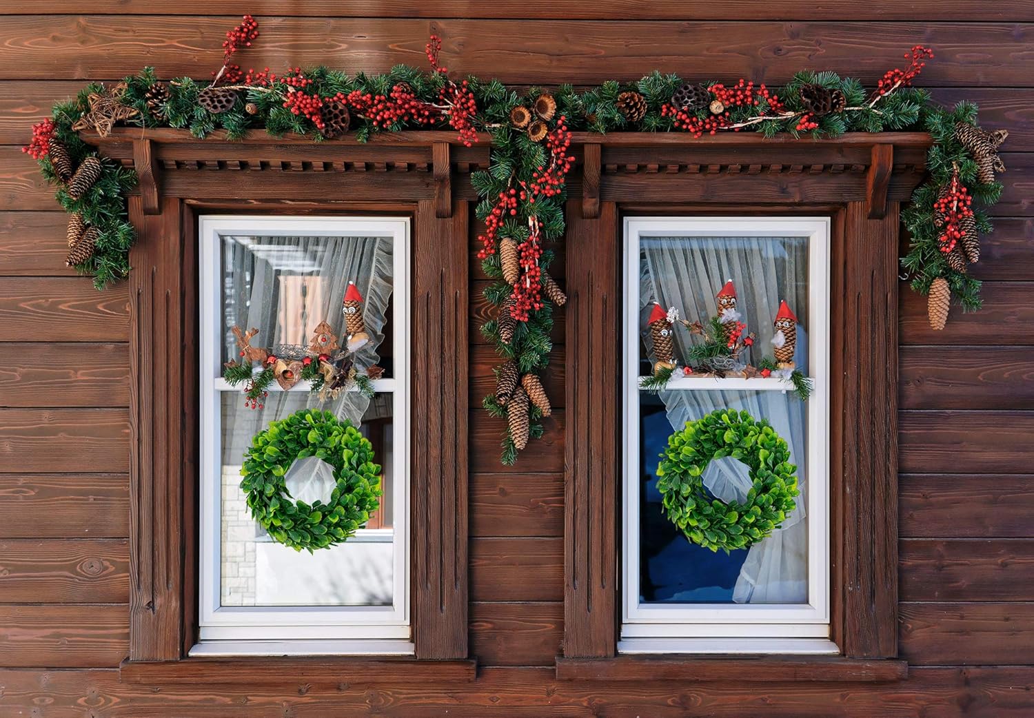 2Pack Small Boxwood Wreath 10 Inch Faux Greenery Decor