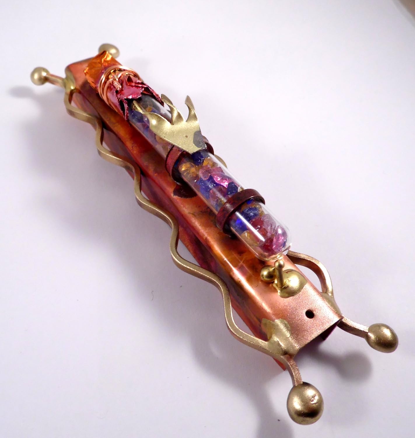 Gary Rosenthal Jewish Wedding Mezuzah Glass Scroll