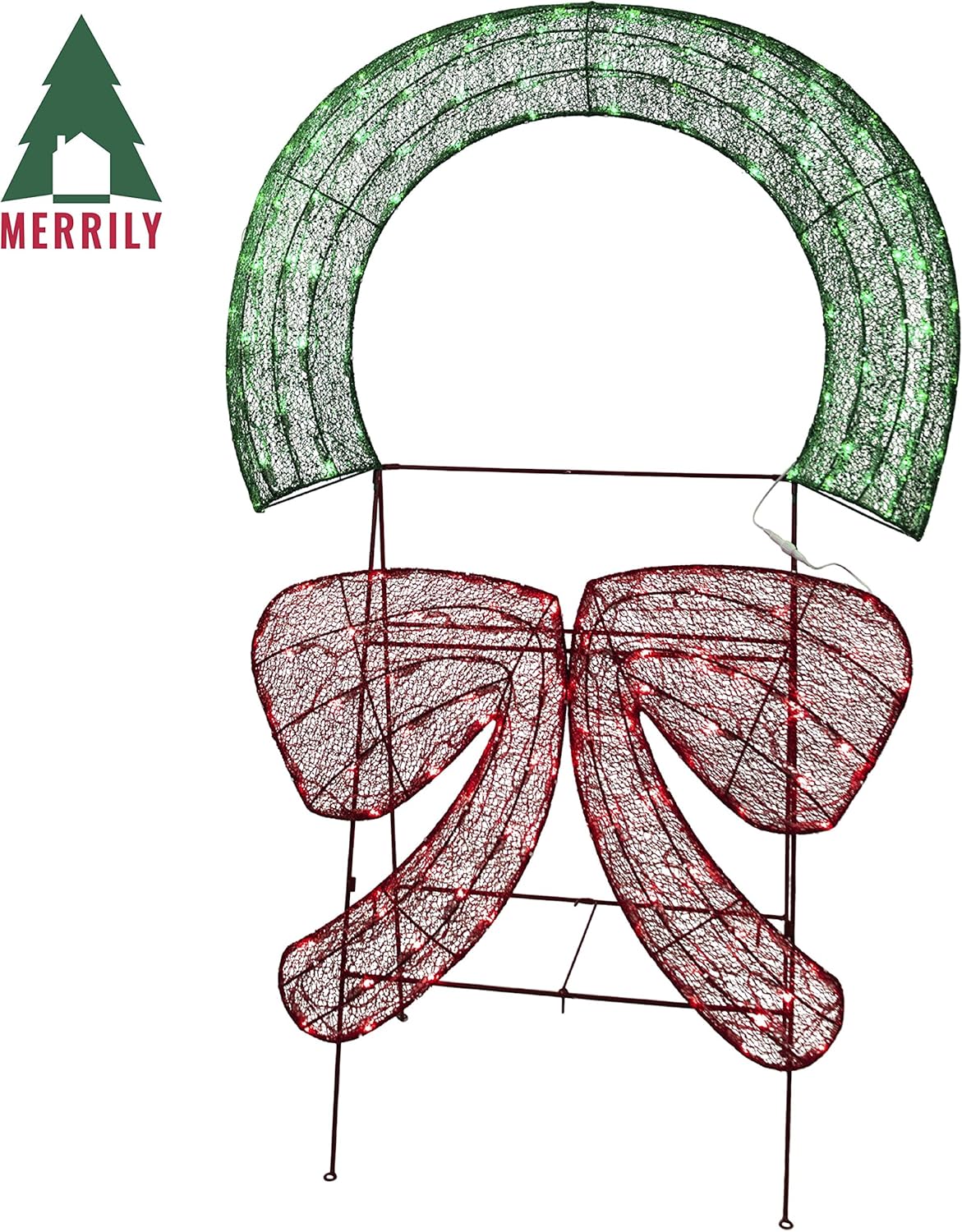 Merrily Crystal Wreath Stake 48 Inch Multi Colored