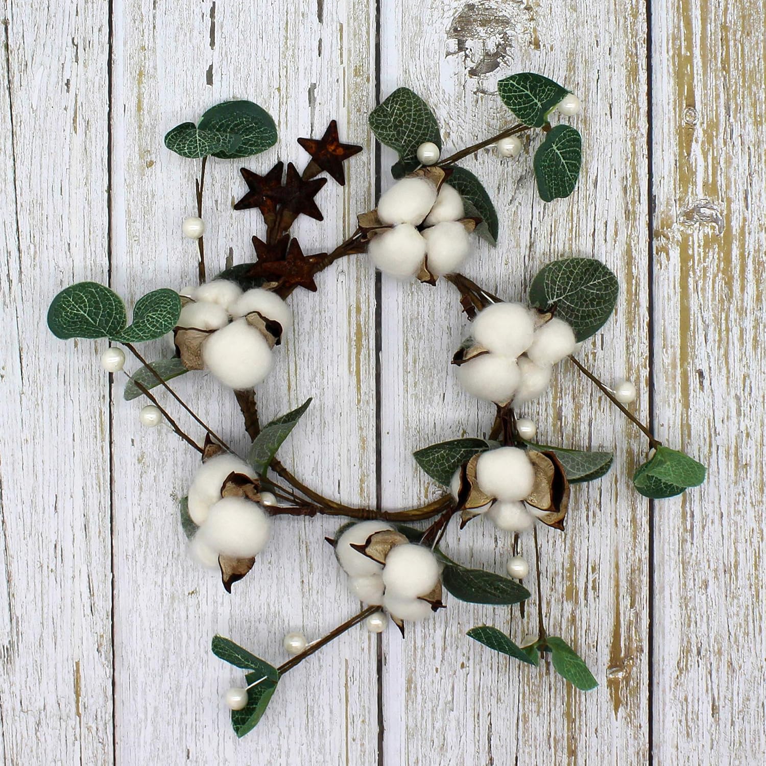 Primitives Rustic Pod Wreath with Barn Stars